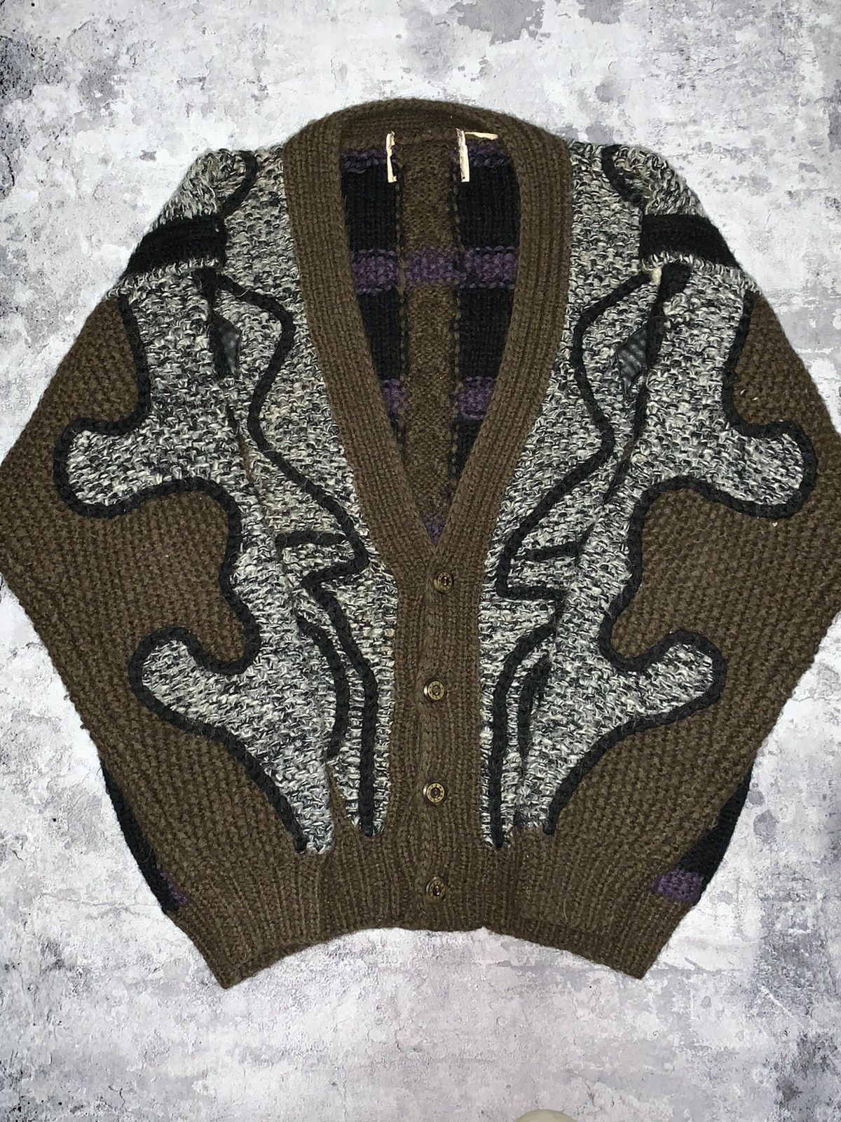 RARE vintage texturized mohair cardigan sweater