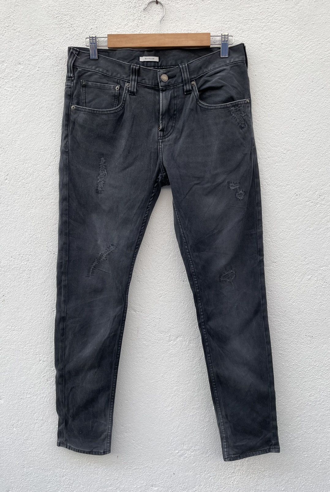 Japanese Brand Japanese Brand Bayflow zig Zag Design Skinny Jeans Size US 32 / EU 48 - 2 Thumbnail