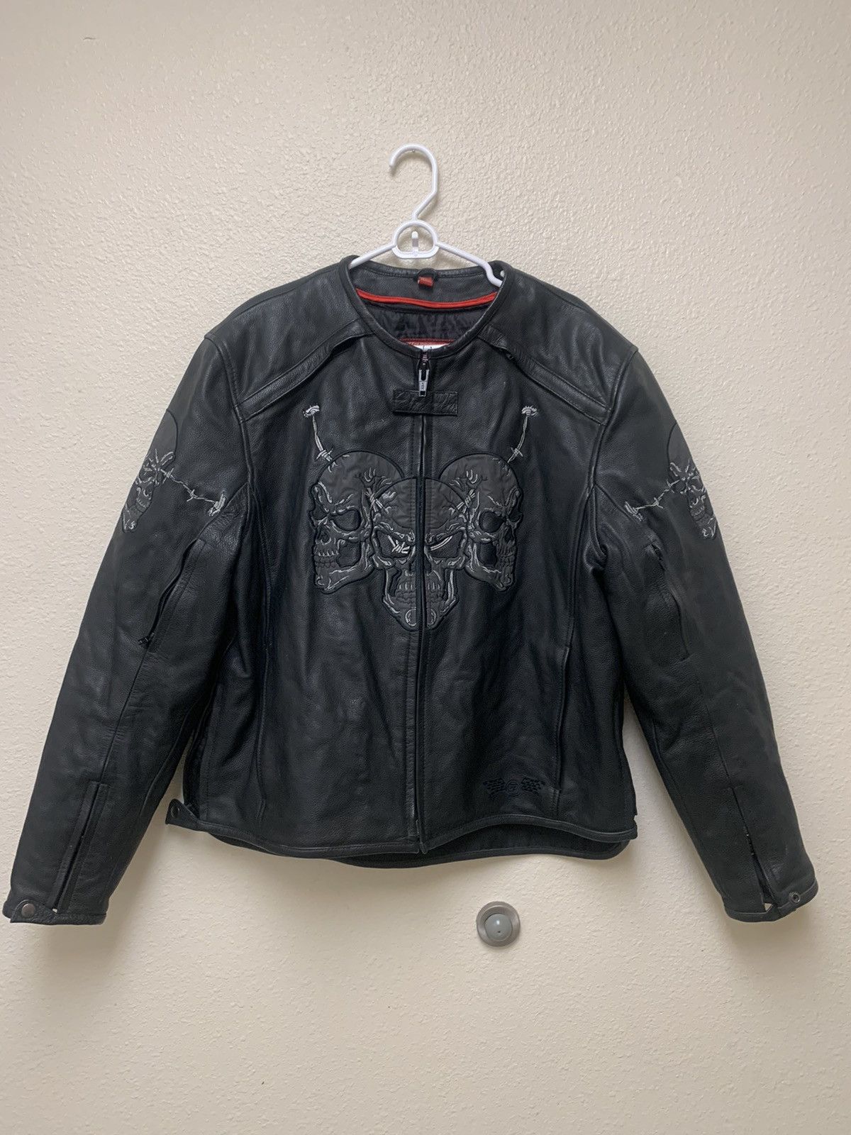Other Vintage 90’s First Racing Motorcycle Skulls Leather Jacket Size US XL / EU 56 / 4 - 1 Thumbnail