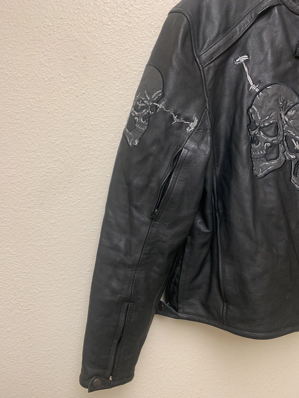 Other Vintage 90’s First Racing Motorcycle Skulls Leather Jacket Size US XL / EU 56 / 4 - 4 Thumbnail