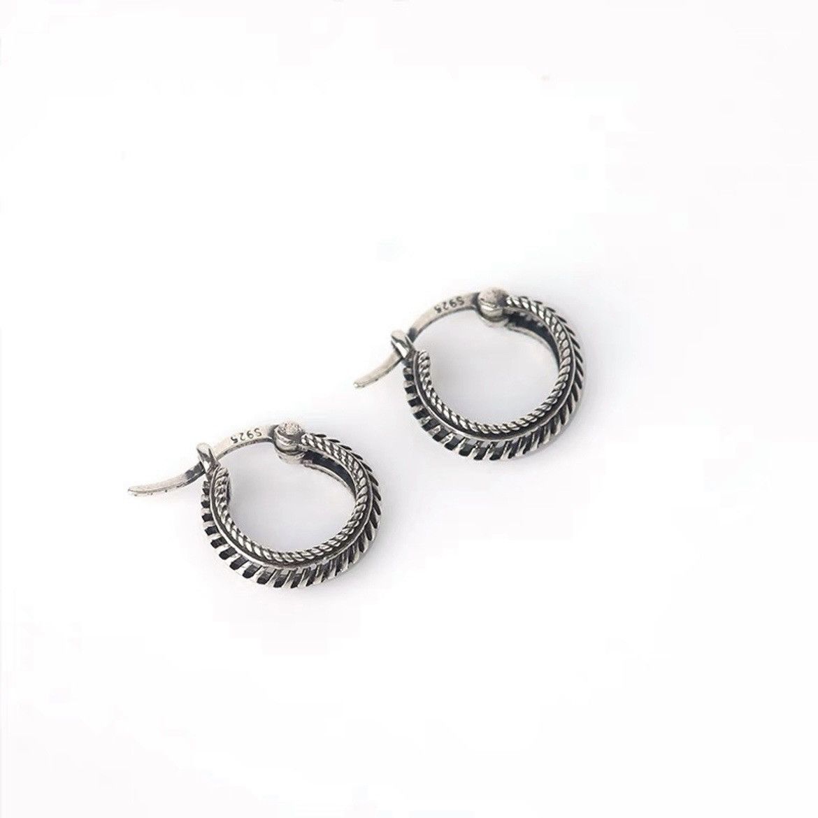 Other 100%925 silver retro punk earrings Size ONE SIZE - 4 Thumbnail