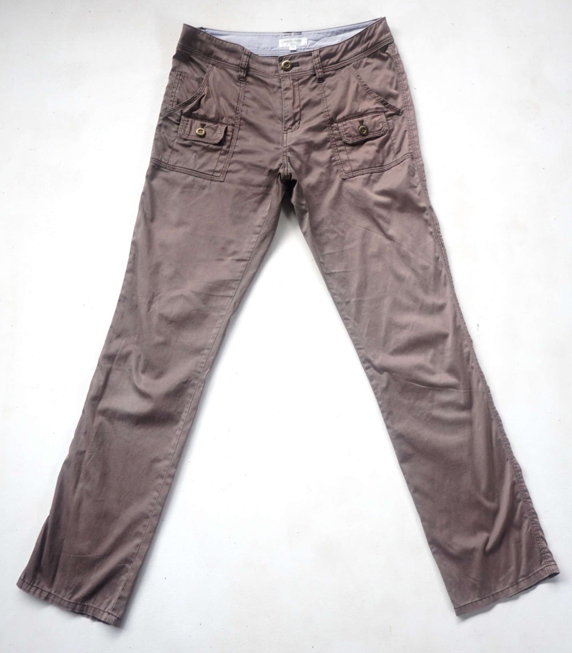 Designer MARIE CLAIRE Multipockets Low Rise Pants Size 28" / US 6 / IT 42 - 1 Thumbnail