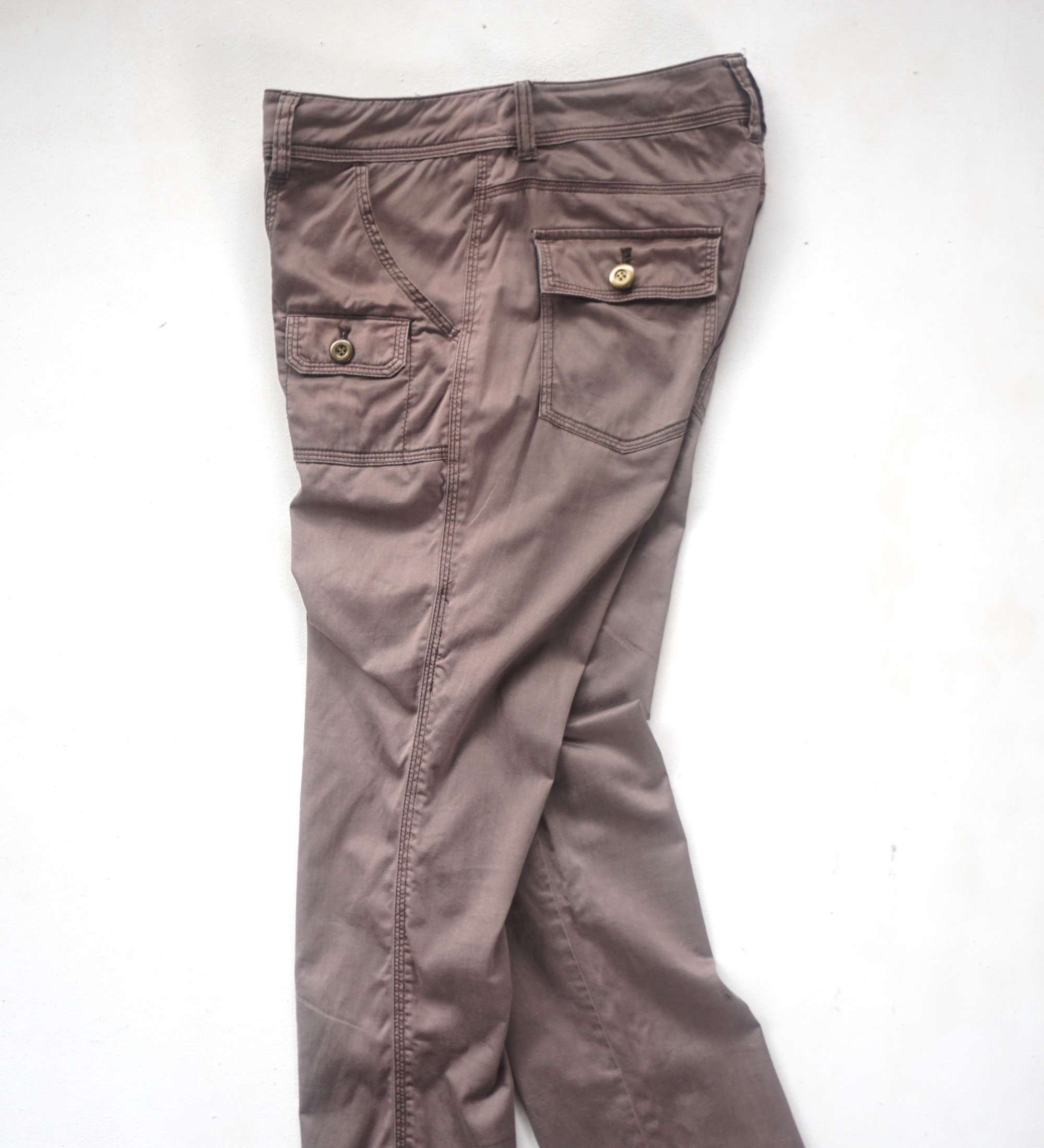 Designer MARIE CLAIRE Multipockets Low Rise Pants Size 28" / US 6 / IT 42 - 3 Thumbnail