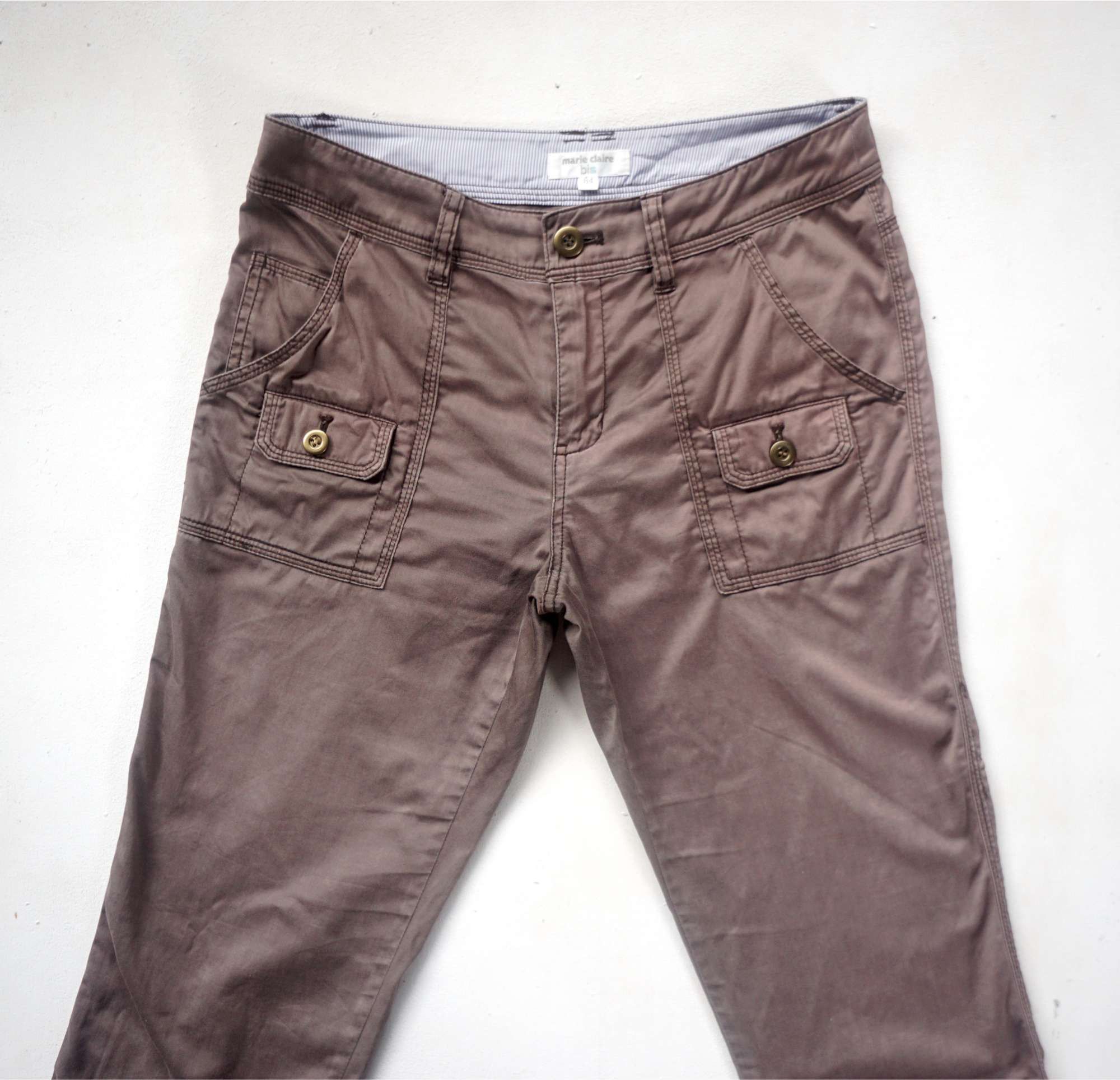 Designer MARIE CLAIRE Multipockets Low Rise Pants Size 28" / US 6 / IT 42 - 4 Thumbnail
