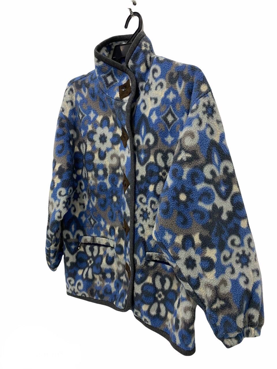 Japanese Brand × Vintage Vintage All Over Print Fiore Fleece Sweatshirt Size US M / EU 48-50 / 2 - 3 Thumbnail