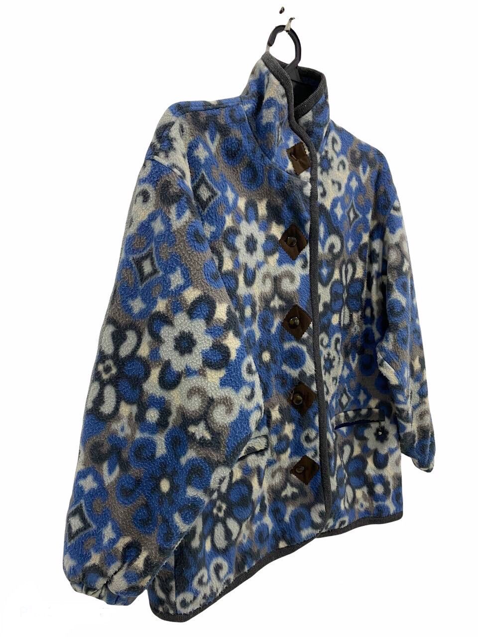 Japanese Brand × Vintage Vintage All Over Print Fiore Fleece Sweatshirt Size US M / EU 48-50 / 2 - 2 Thumbnail