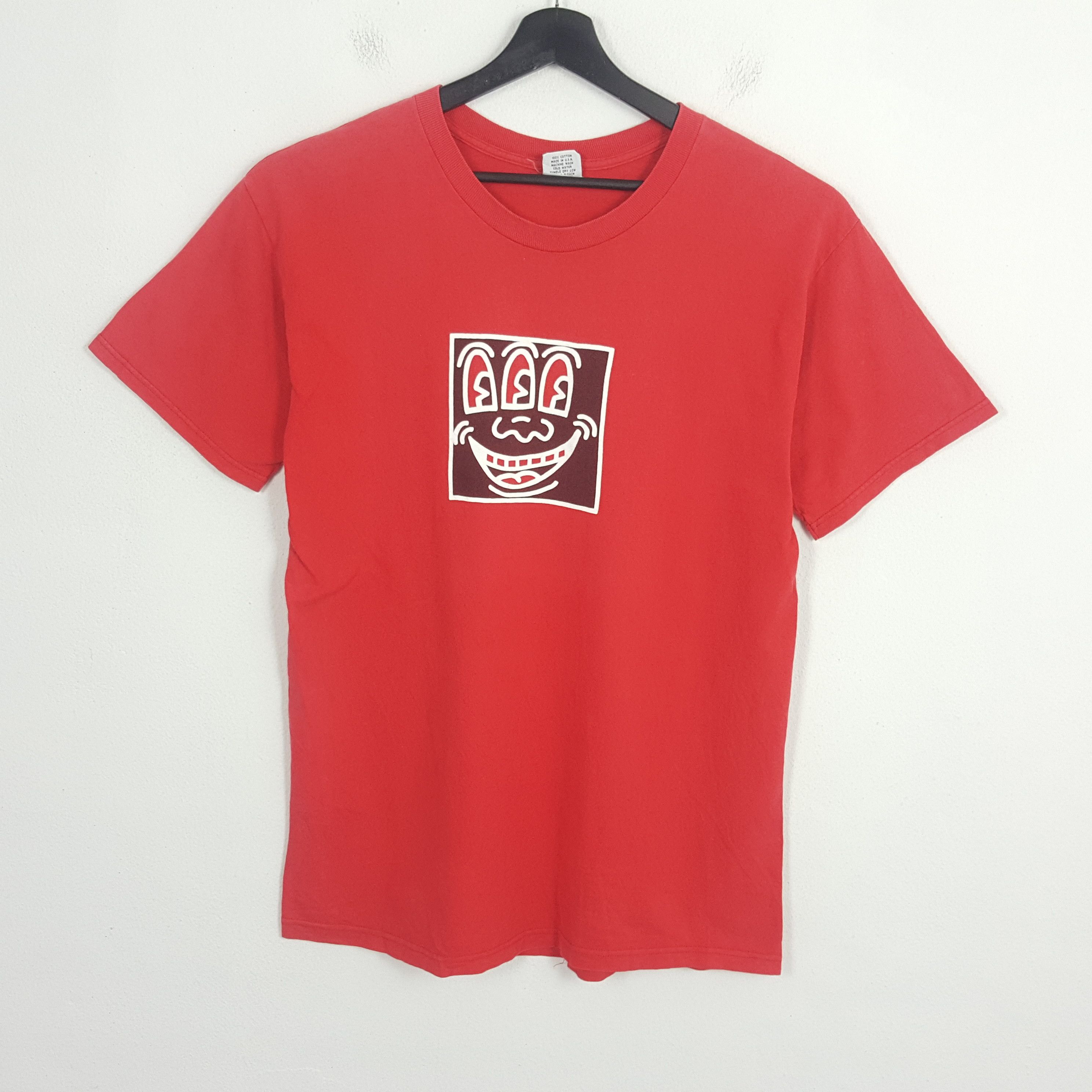 Keith Haring × Vintage KEITH HARING Art Designer Box Logo Design Style Tshirt Size US M / EU 48-50 / 2 - 1 Thumbnail
