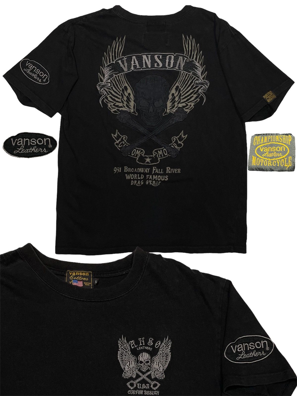 Vanson Leathers Vintage Vanson Leathers shirt embroidery big logo bones ride Size US M / EU 48-50 / 2 - 1 Thumbnail