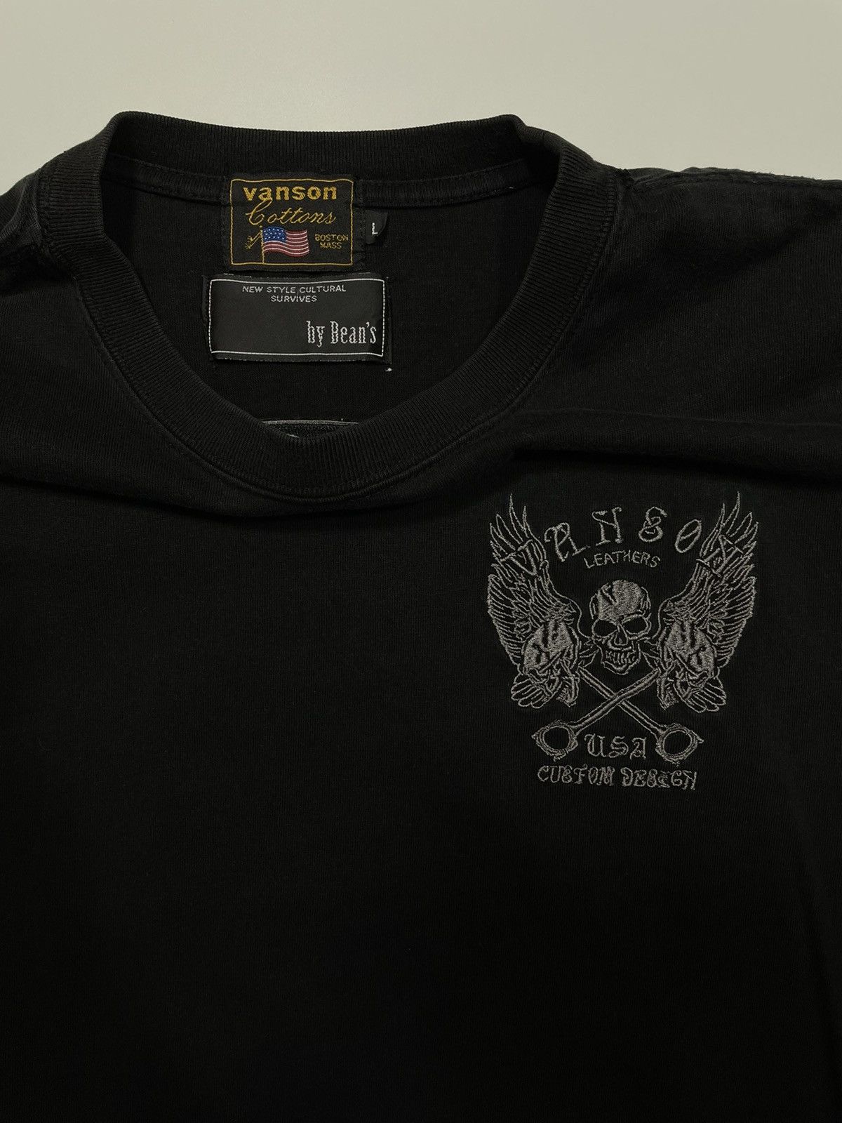 Vanson Leathers Vintage Vanson Leathers shirt embroidery big logo bones ride Size US M / EU 48-50 / 2 - 5 Thumbnail