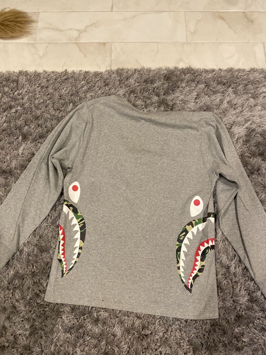 Bape ABC Camo Side Shark L/S Tee Size US M / EU 48-50 / 2 - 2 Thumbnail