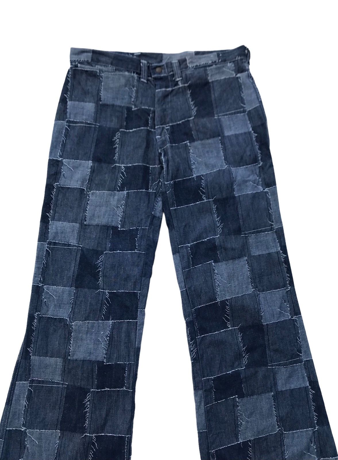 Japanese Brand Rare Unbrand Flared Patchwork Bell Bottom Fashion Pants Size US 32 / EU 48 - 2 Thumbnail