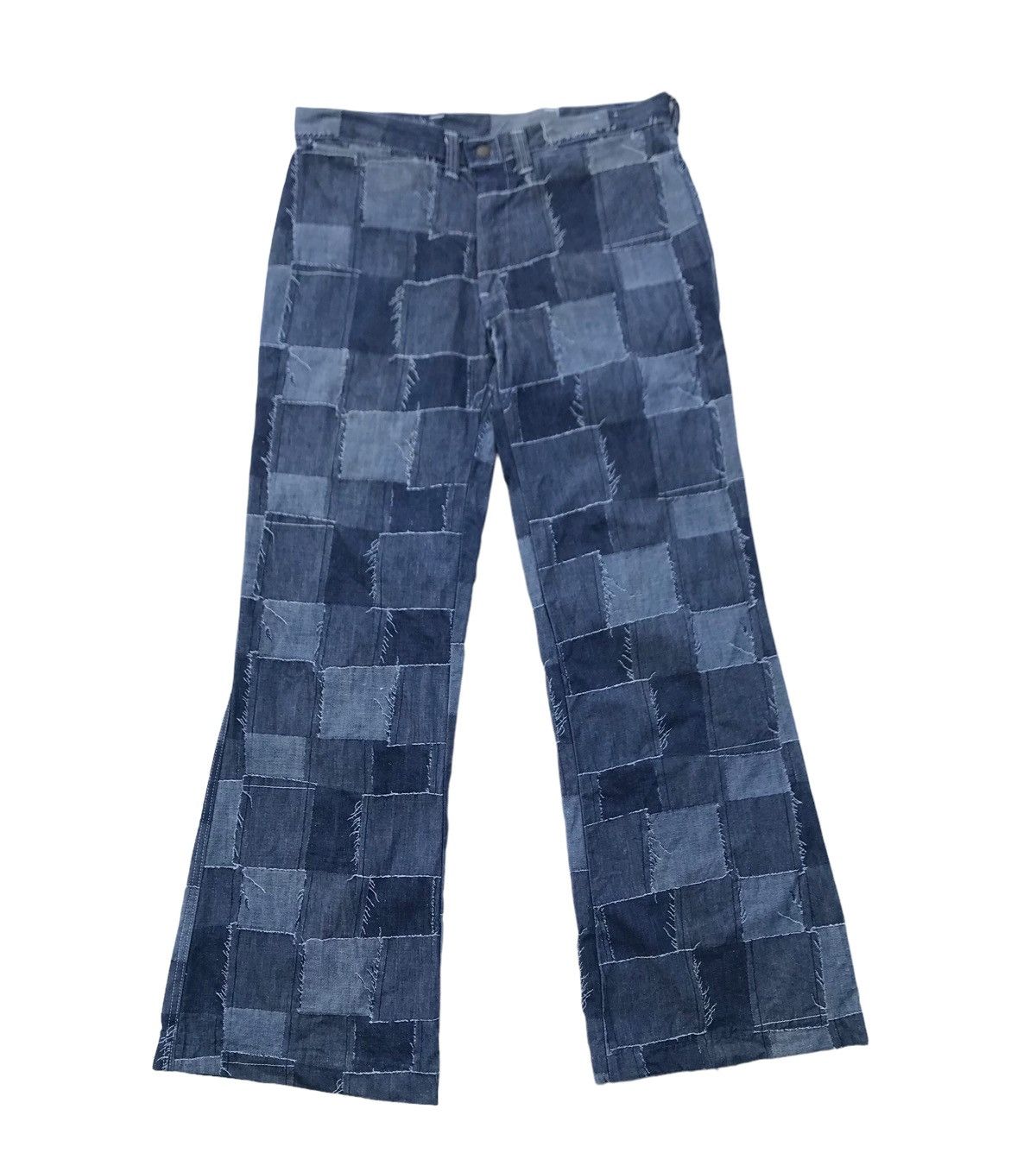 Japanese Brand Rare Unbrand Flared Patchwork Bell Bottom Fashion Pants Size US 32 / EU 48 - 1 Thumbnail