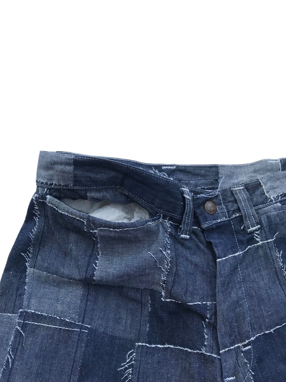 Japanese Brand Rare Unbrand Flared Patchwork Bell Bottom Fashion Pants Size US 32 / EU 48 - 7 Thumbnail