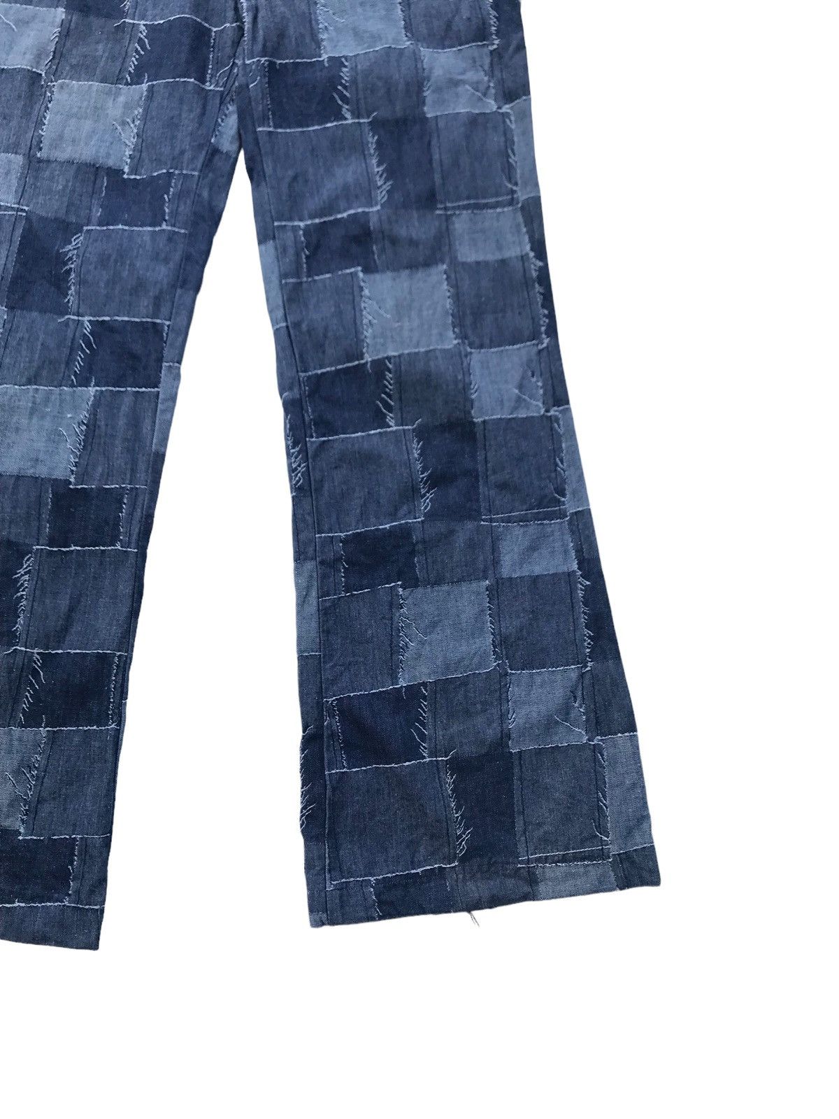 Japanese Brand Rare Unbrand Flared Patchwork Bell Bottom Fashion Pants Size US 32 / EU 48 - 4 Thumbnail