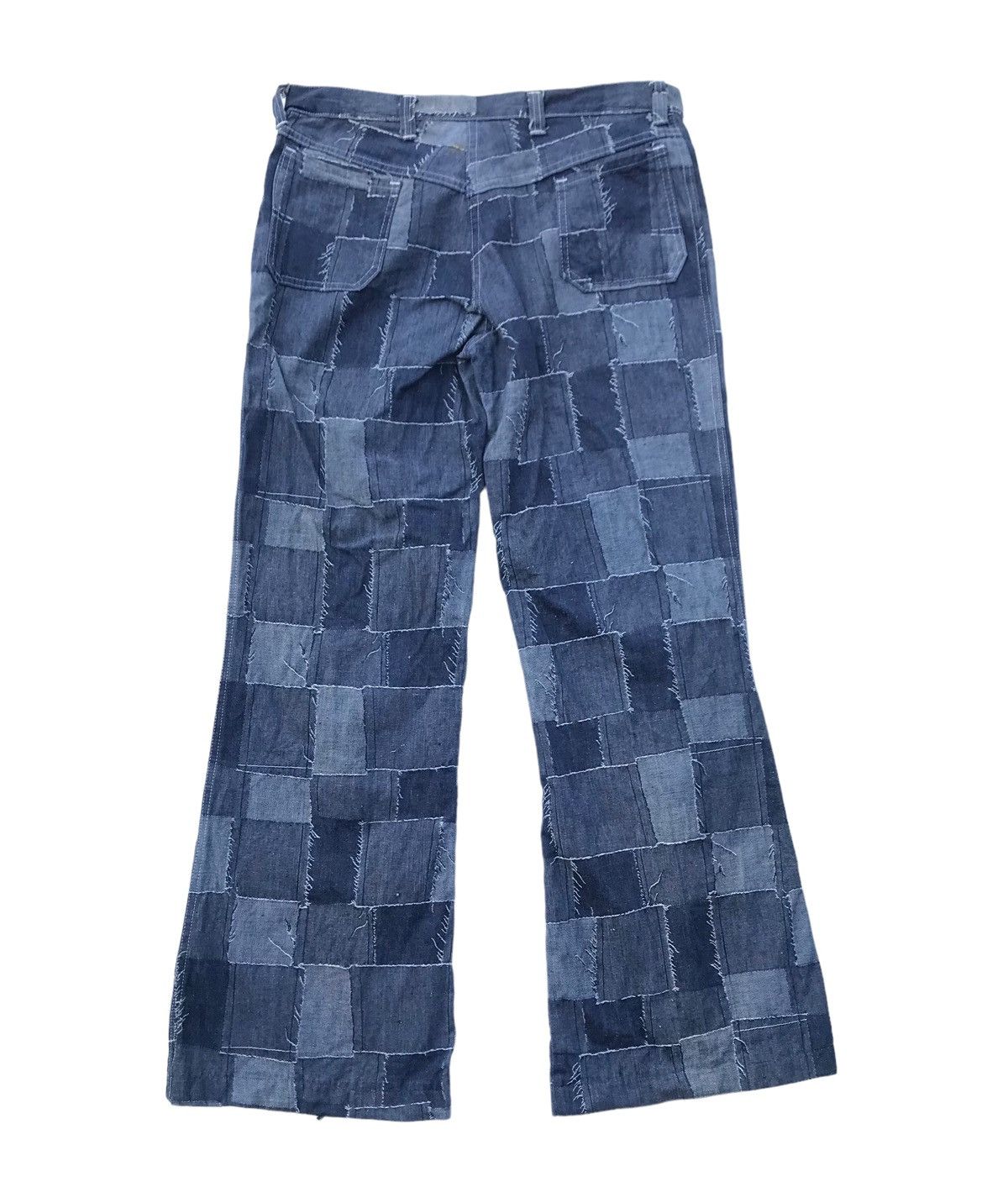 Japanese Brand Rare Unbrand Flared Patchwork Bell Bottom Fashion Pants Size US 32 / EU 48 - 9 Thumbnail