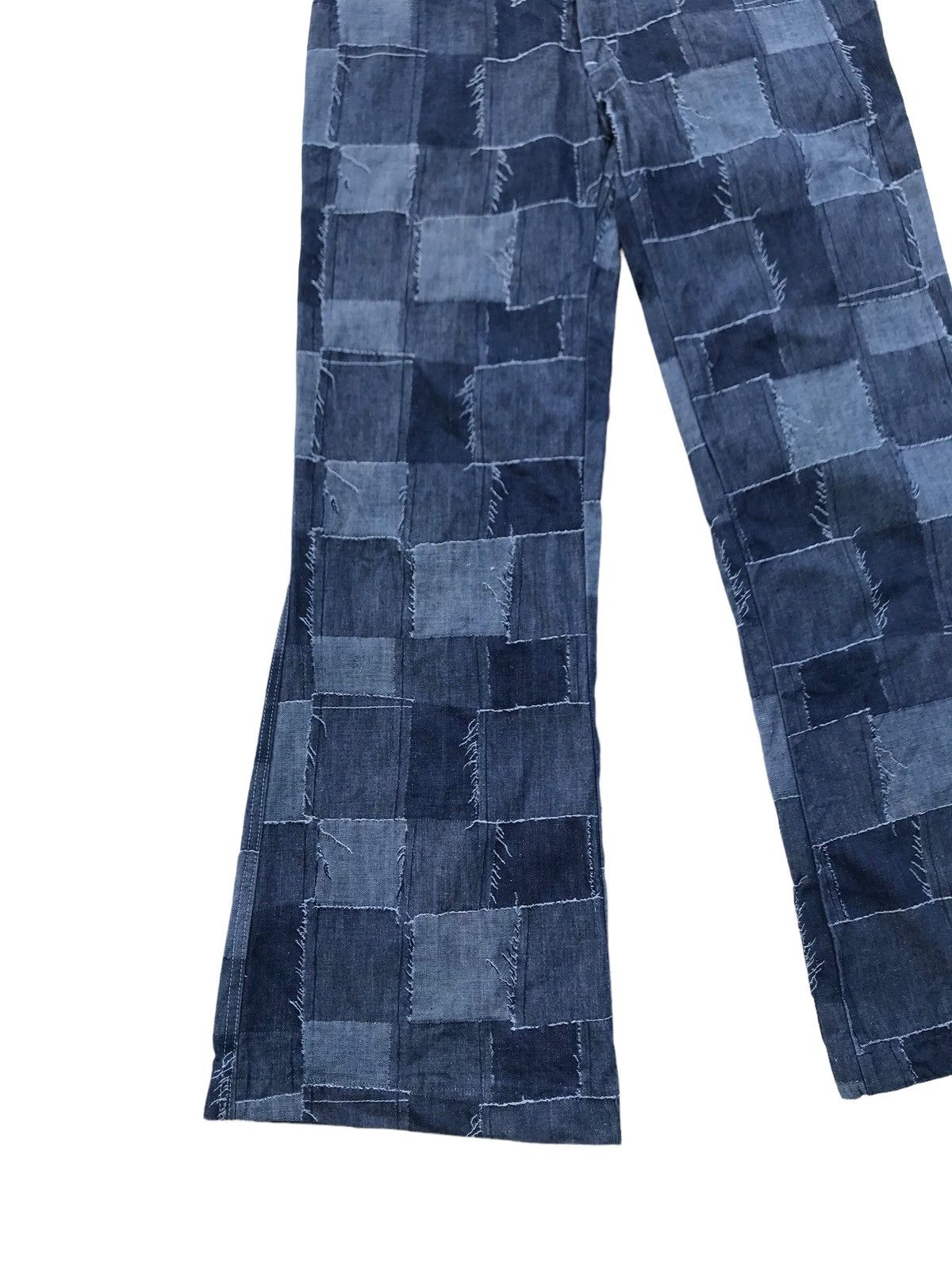 Japanese Brand Rare Unbrand Flared Patchwork Bell Bottom Fashion Pants Size US 32 / EU 48 - 3 Thumbnail