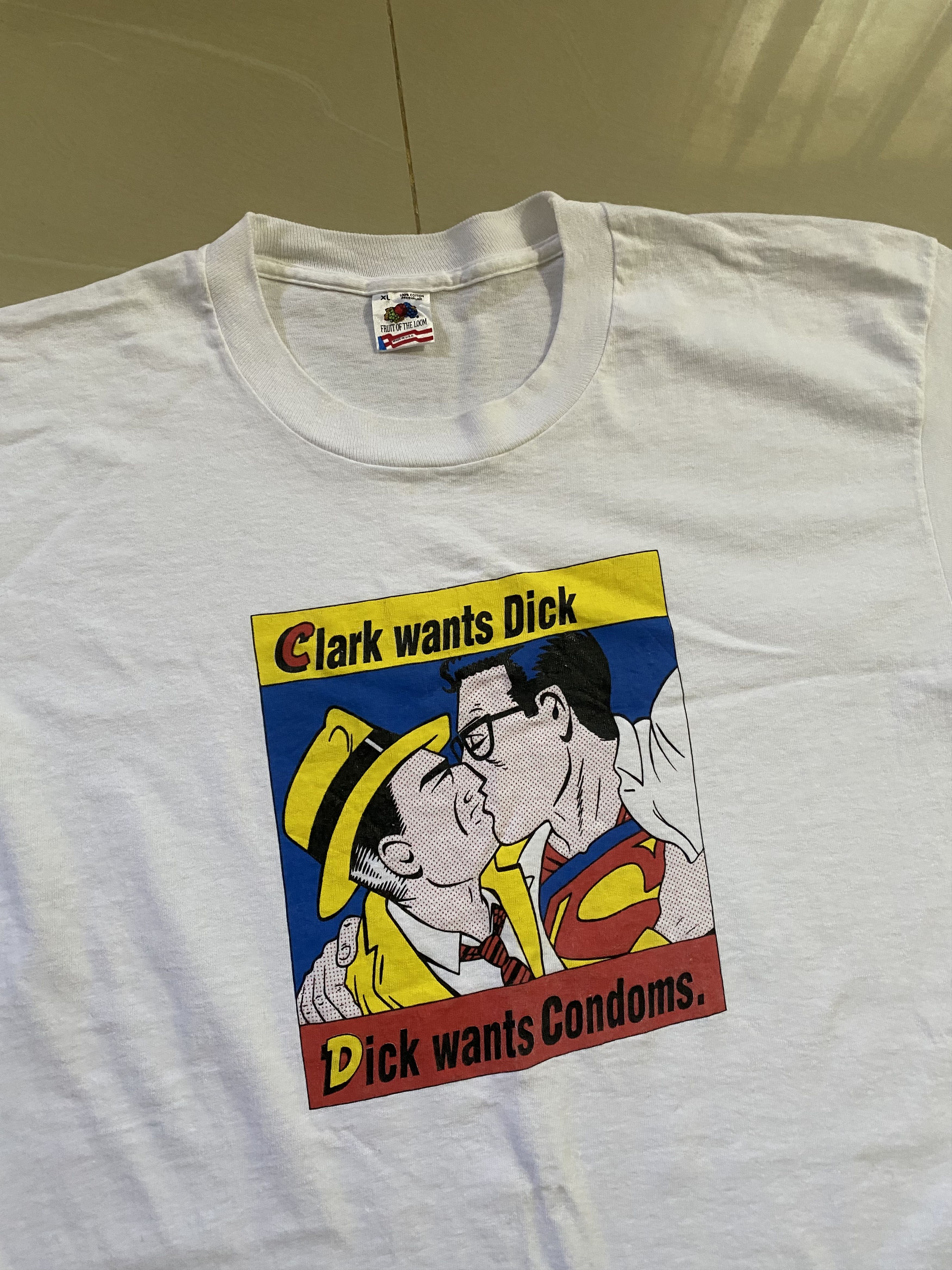 Cartoon Network 90s Gay wants Dick.Dick wants Condoms Single Stitch Glbt Size US XL / EU 56 / 4 - 1 Thumbnail