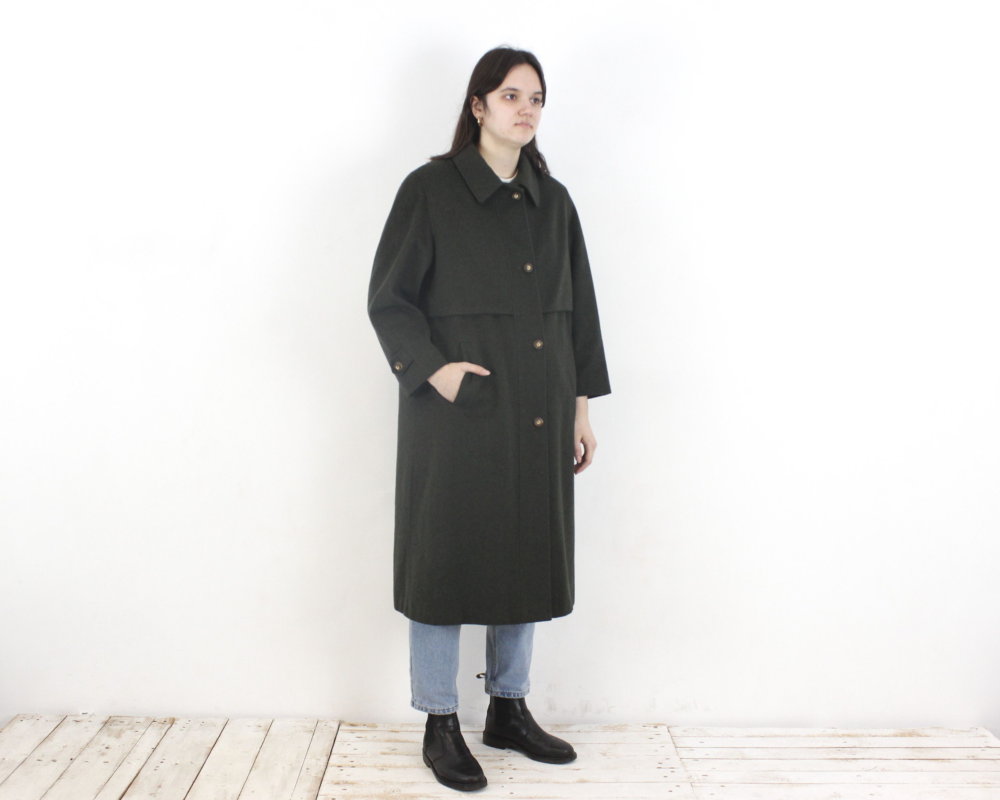 Vintage TOSCANA LODEN Ursl Trachten Wool Over Coat Jacket Winter Top Size XL / US 12-14 / IT 48-50 - 2 Thumbnail
