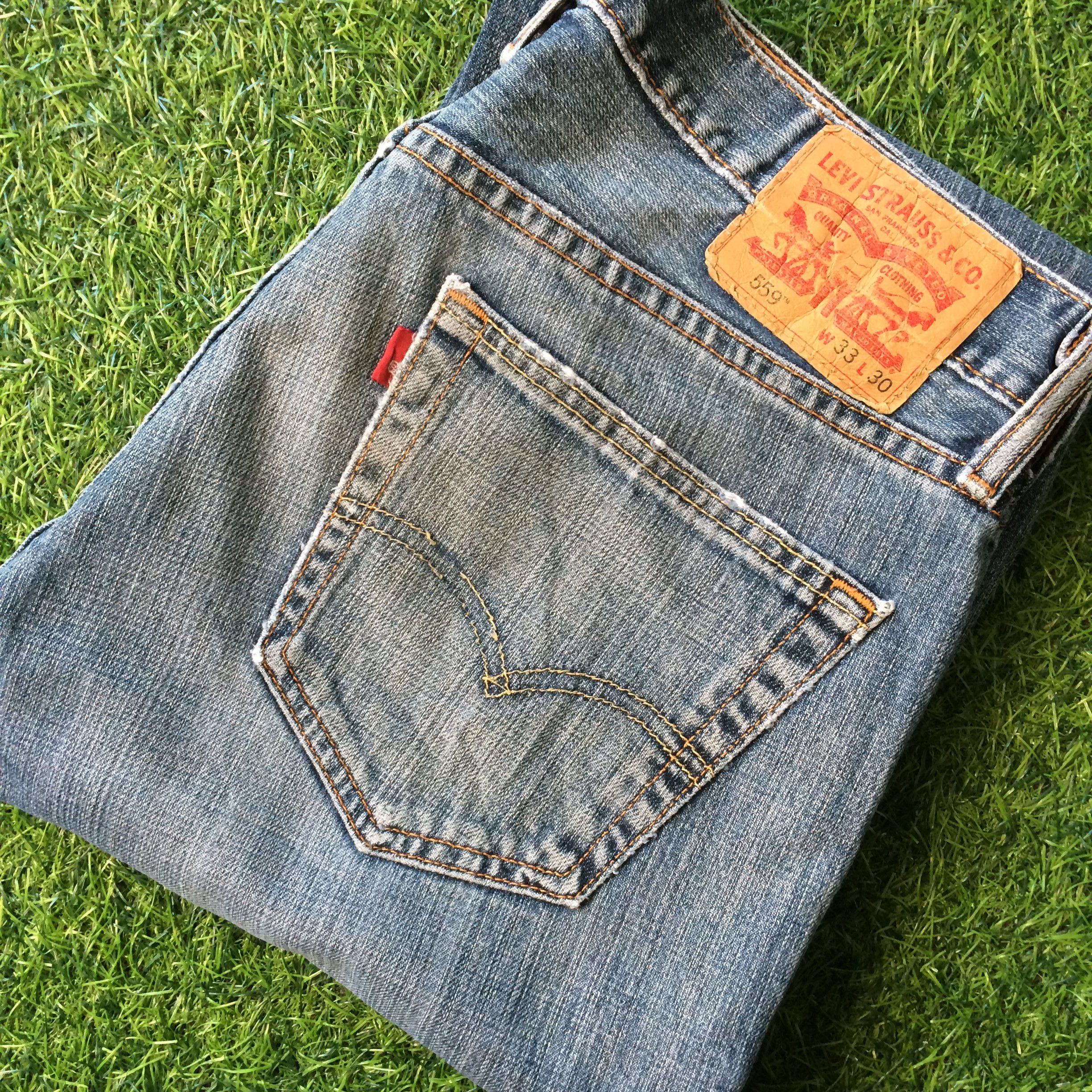 Levi's Vintage Distressed Levis 559 Ripped Jeans #B-698 Size US 33 - 8 Thumbnail