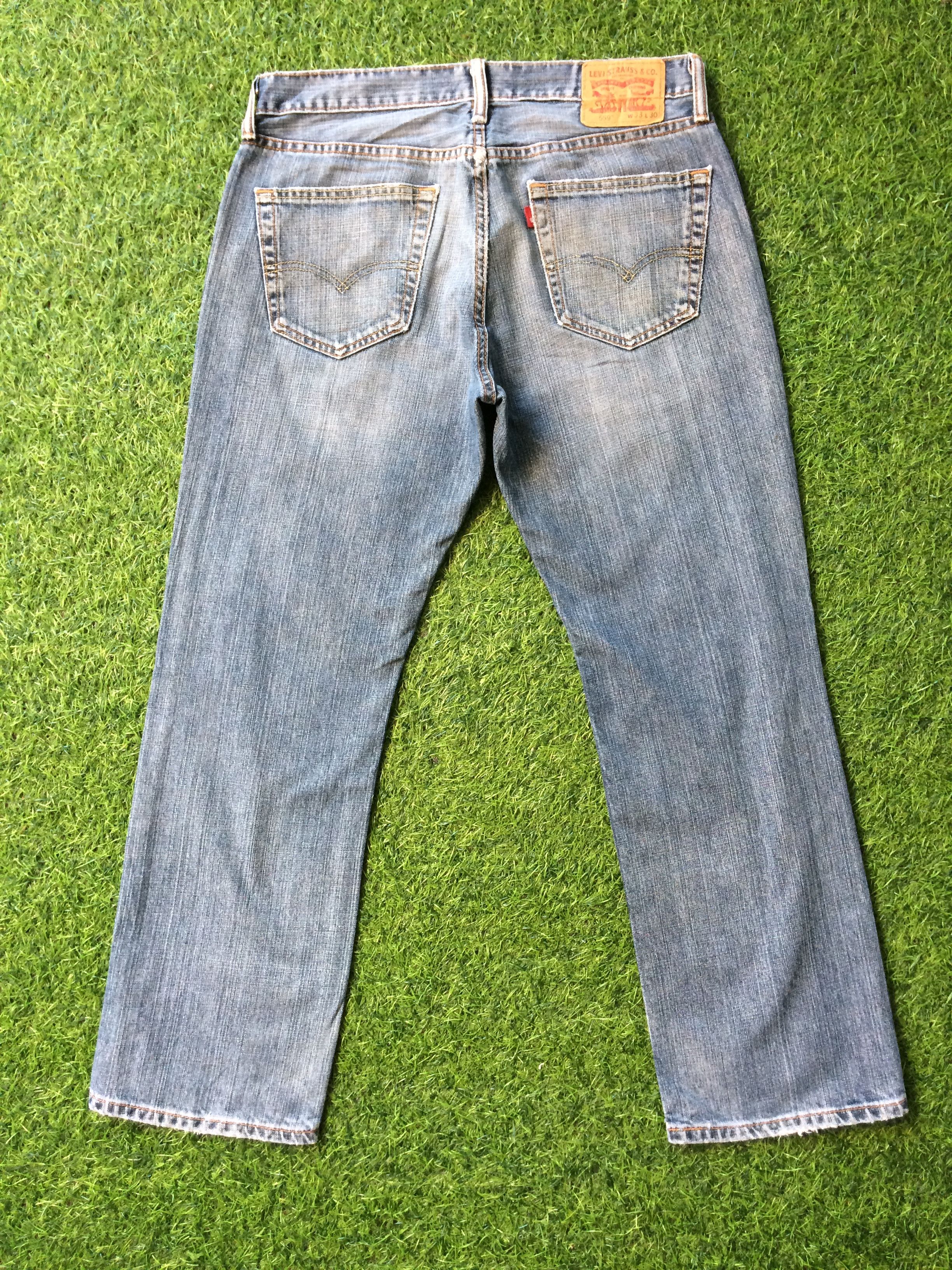 Levi's Vintage Distressed Levis 559 Ripped Jeans #B-698 Size US 33 - 2 Thumbnail