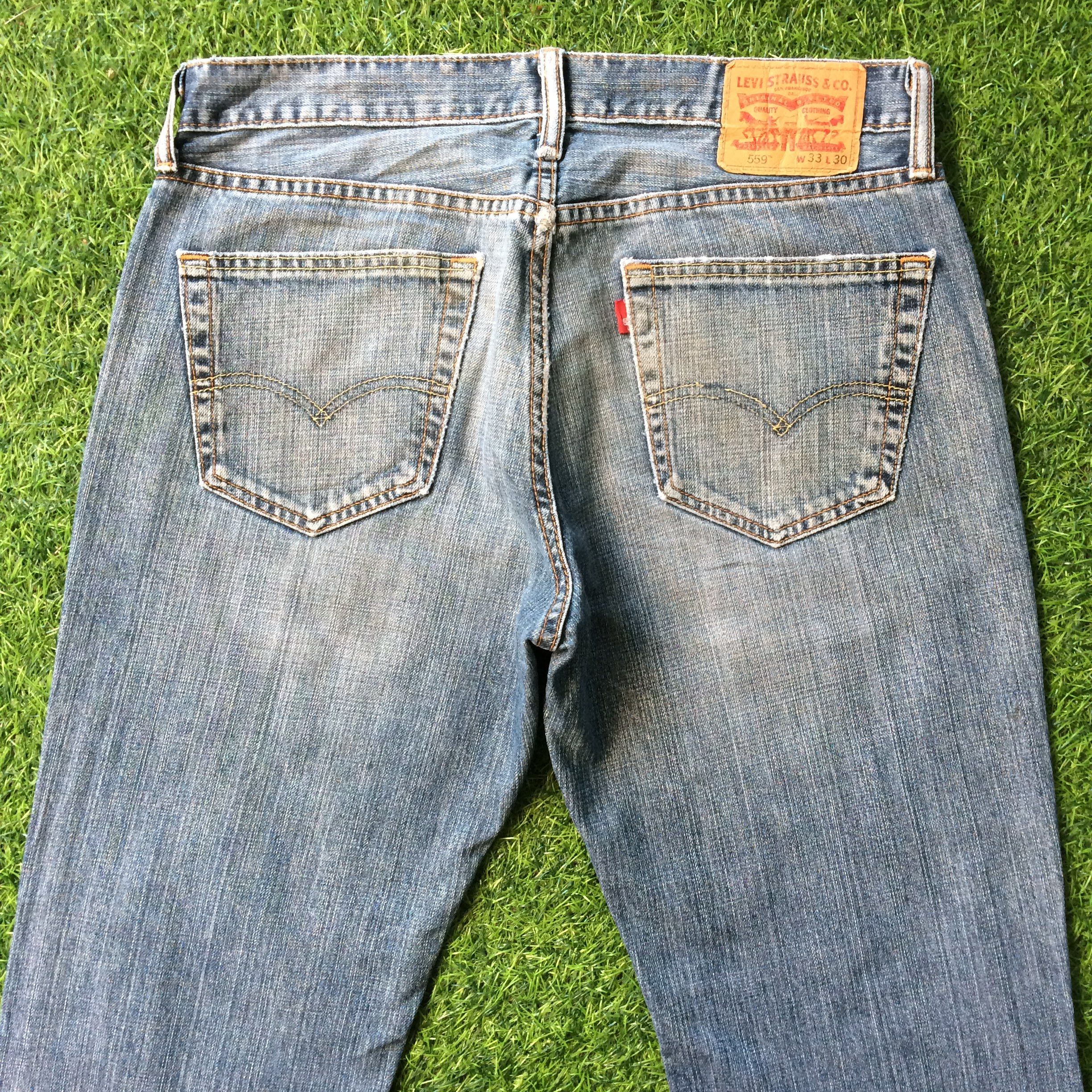 Levi's Vintage Distressed Levis 559 Ripped Jeans #B-698 Size US 33 - 4 Thumbnail