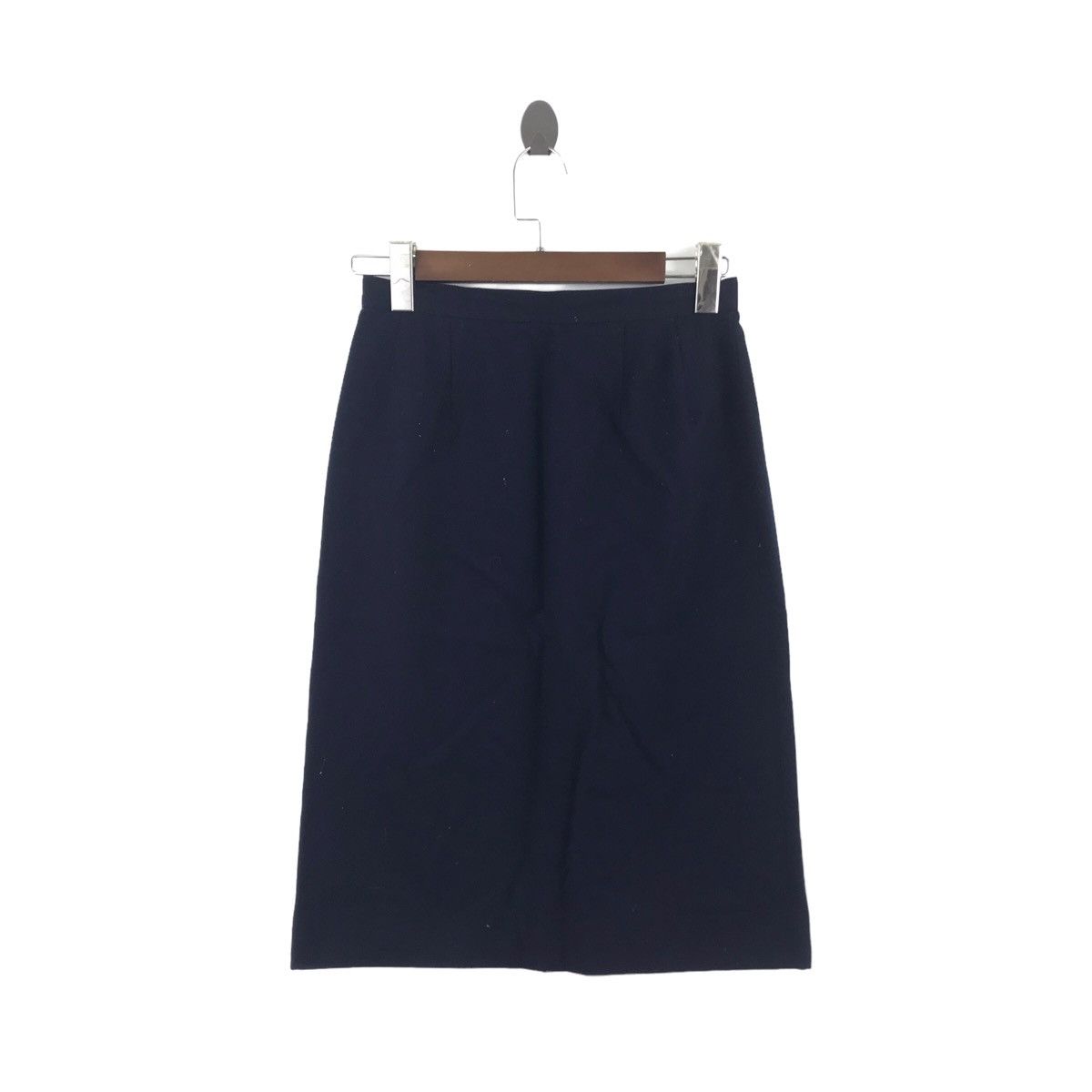 Vintage BURBERRYS Plain Black Midi Skirt