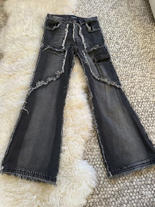 Vintage No Faith Studios Flared Denim | Grailed