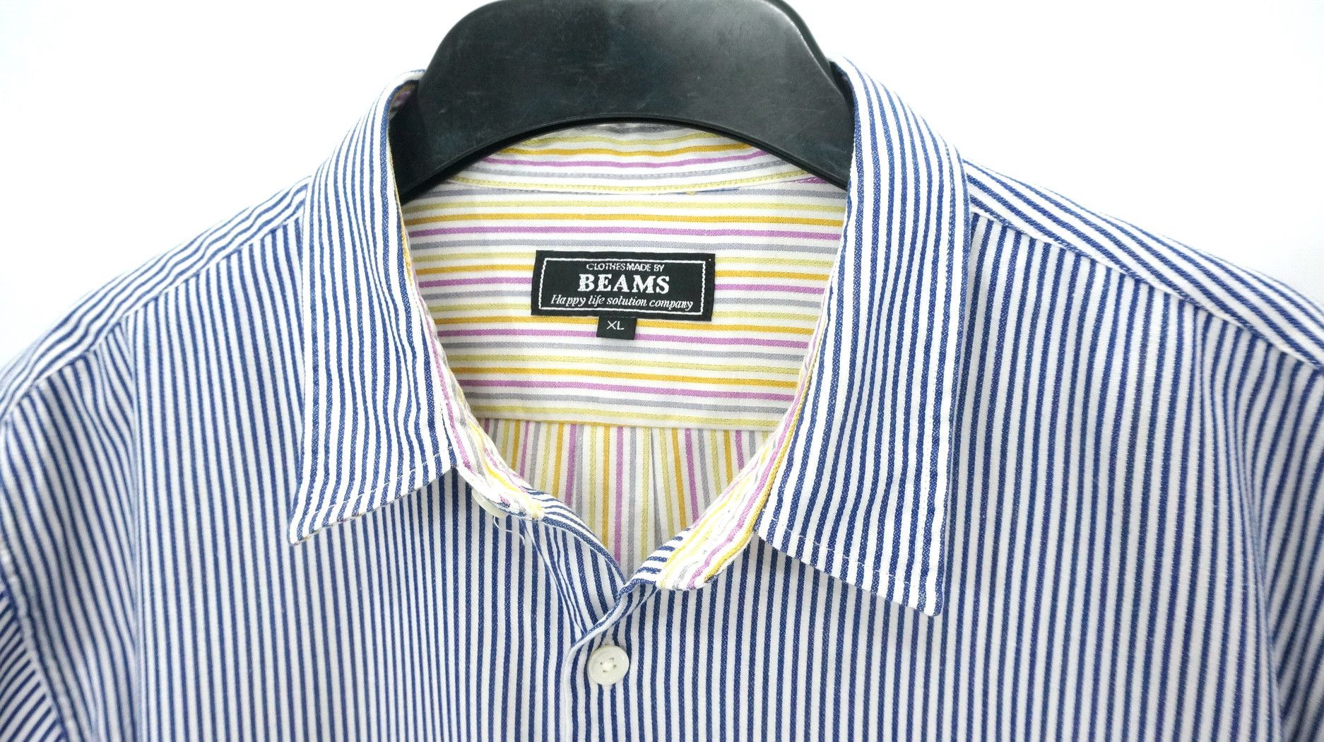 Beams Plus BEAMS Striped Rolled Up Sleeve T-Shirt Size US M / EU 48-50 / 2 - 2 Thumbnail