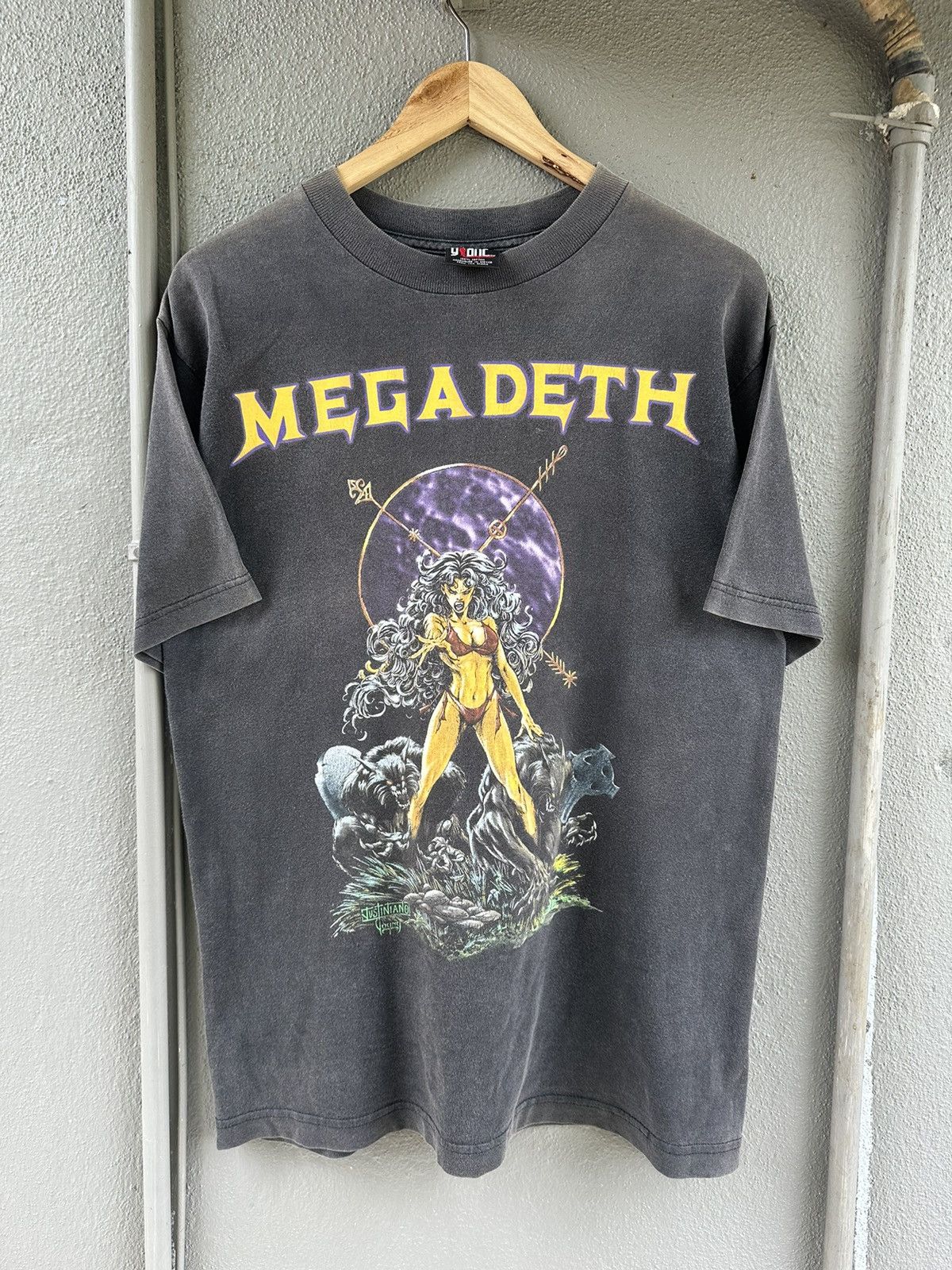 image of Vintage Megadeth Cryptic Writings 90’S Band Tees in Black, Men's (Size Medium)