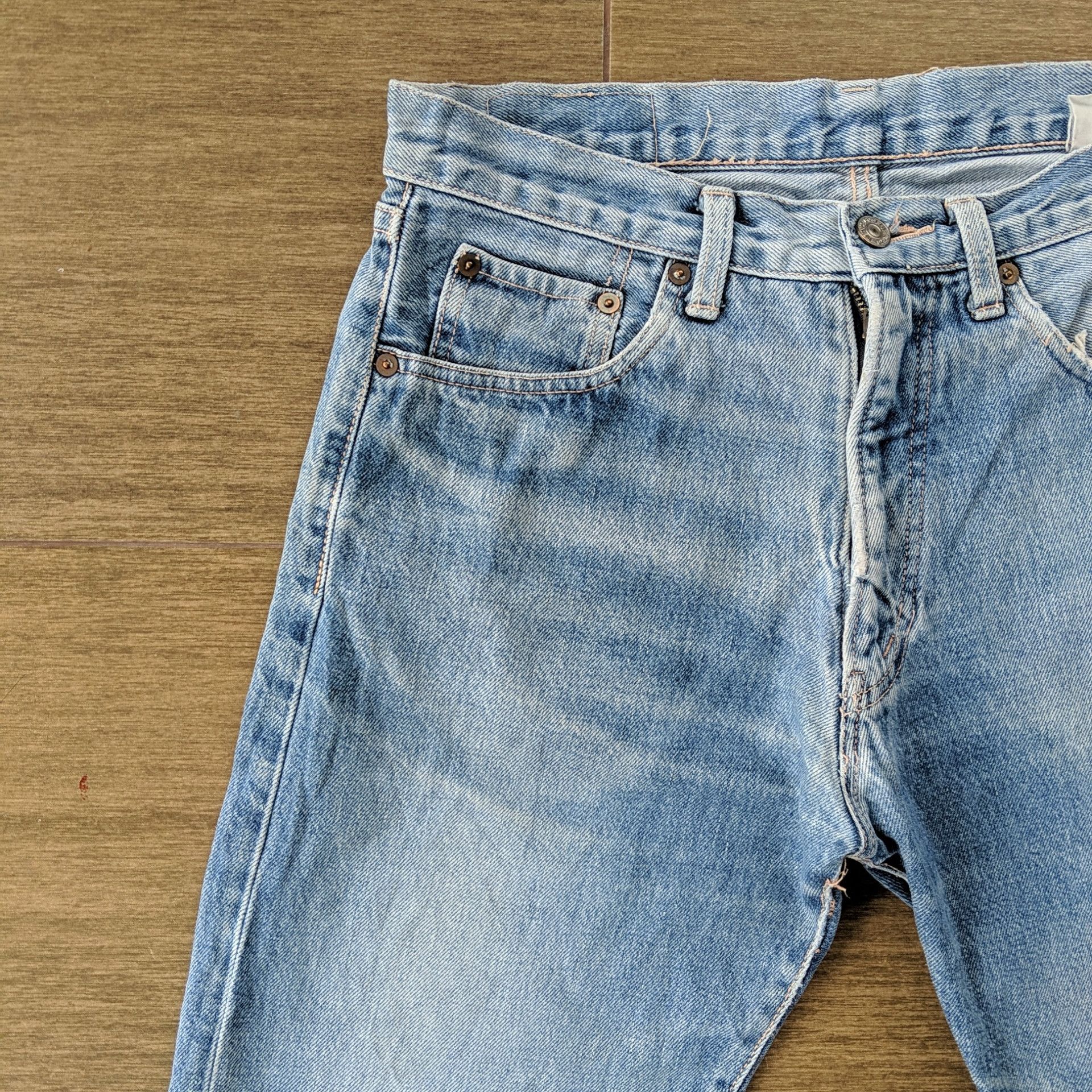 Beams Plus W30 Beams Tokyo Light Wash Faded Sicks Denim Jeans Pants Size US 30 / EU 46 - 3 Thumbnail