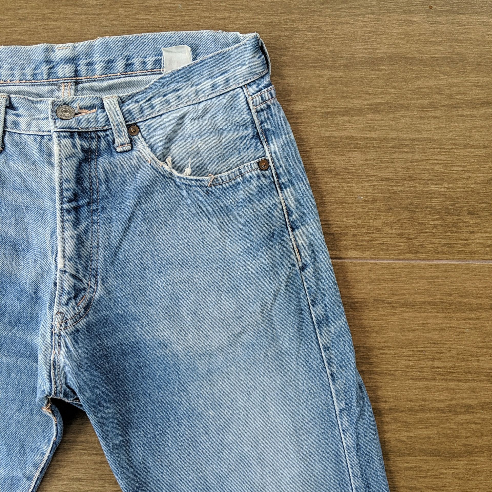 Beams Plus W30 Beams Tokyo Light Wash Faded Sicks Denim Jeans Pants Size US 30 / EU 46 - 4 Thumbnail