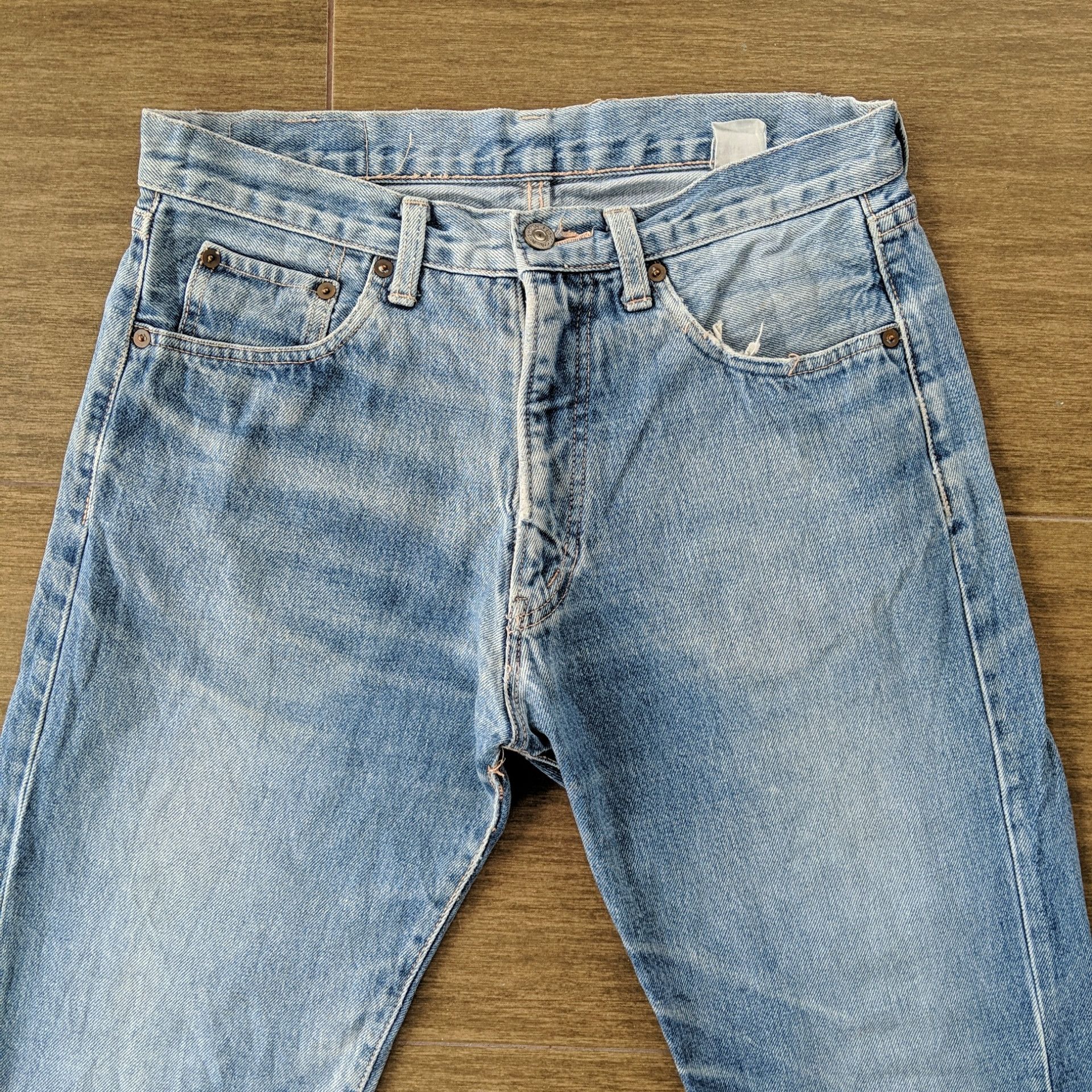 Beams Plus W30 Beams Tokyo Light Wash Faded Sicks Denim Jeans Pants Size US 30 / EU 46 - 2 Thumbnail