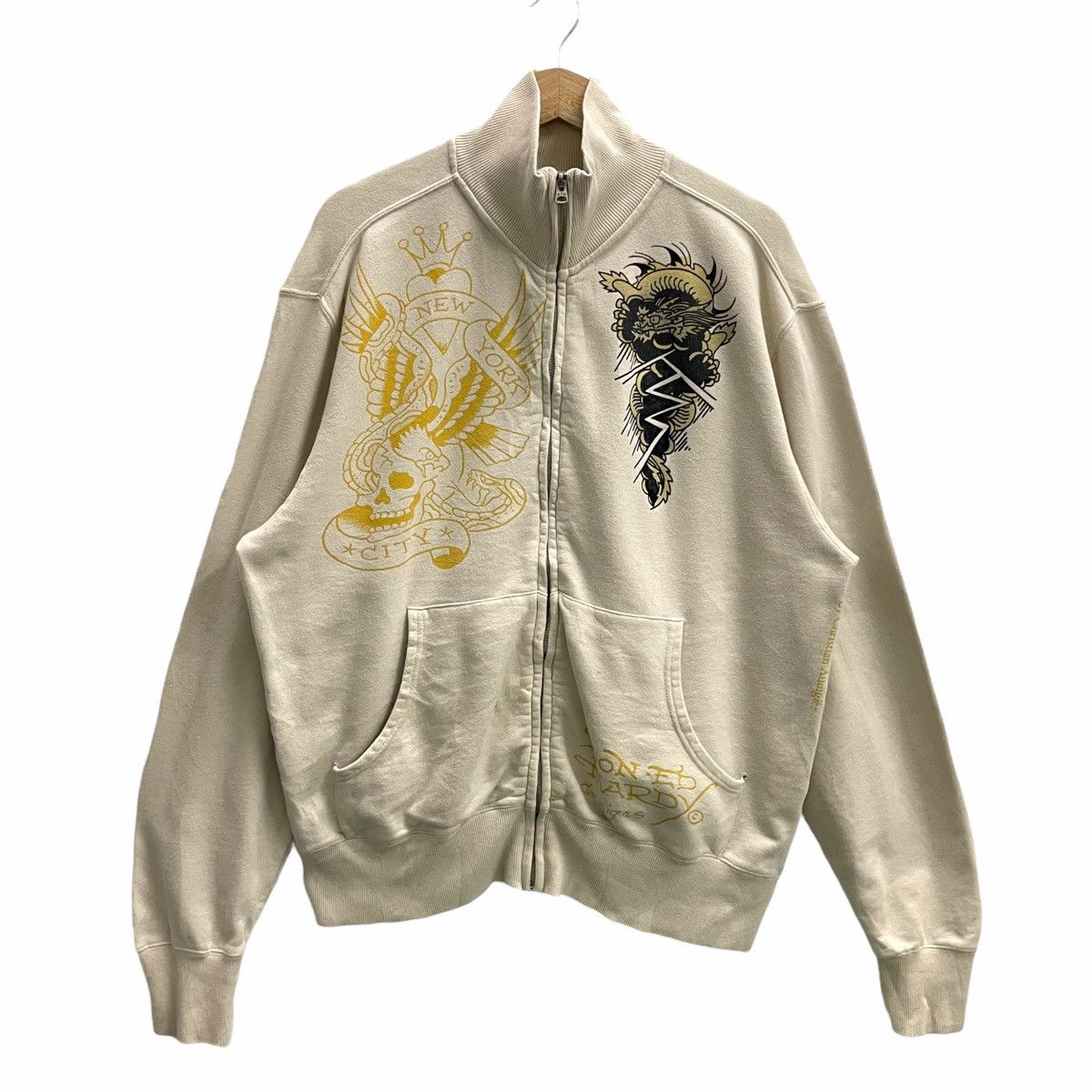 Ed Hardy 💥Ed Hardy Hollywood Skull Tattoo Fullzip Sweater Size US XL / EU 56 / 4 - 5 Thumbnail