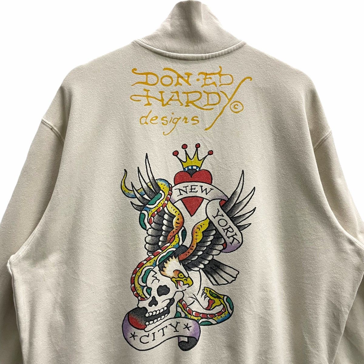 Ed Hardy 💥Ed Hardy Hollywood Skull Tattoo Fullzip Sweater Size US XL / EU 56 / 4 - 4 Thumbnail