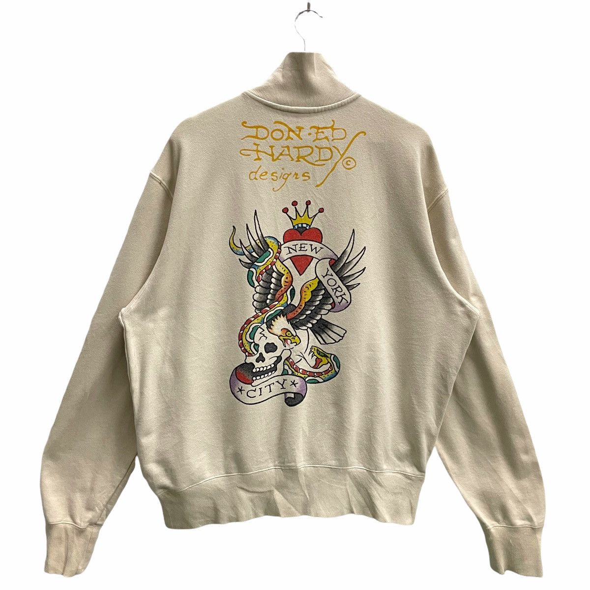 Ed Hardy 💥Ed Hardy Hollywood Skull Tattoo Fullzip Sweater Size US XL / EU 56 / 4 - 1 Thumbnail