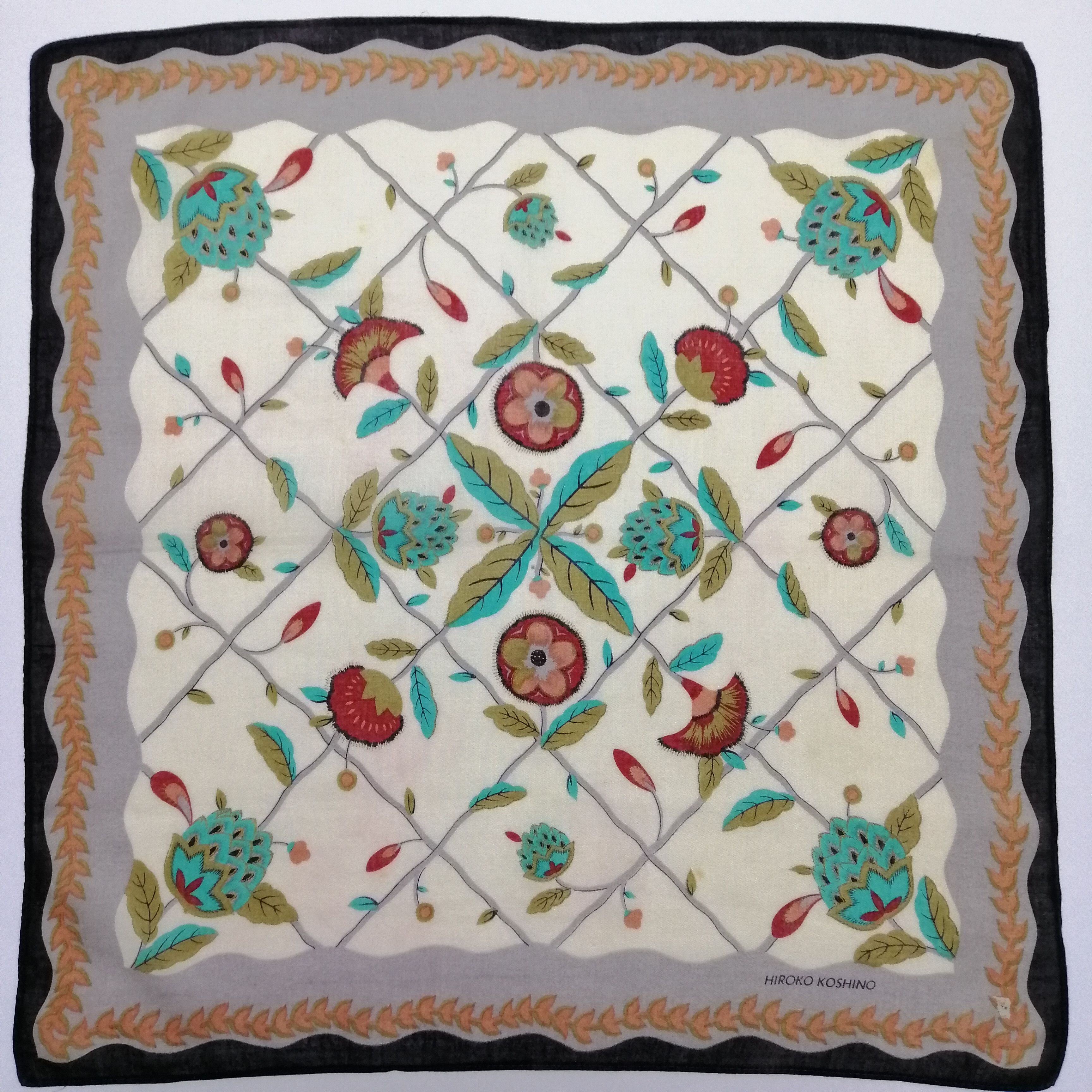 Hiroko Koshino Homme × Vintage Hiroko Koshino Handkerchief/Neckerchief/Bandana-KD1263 Size ONE SIZE - 2 Thumbnail
