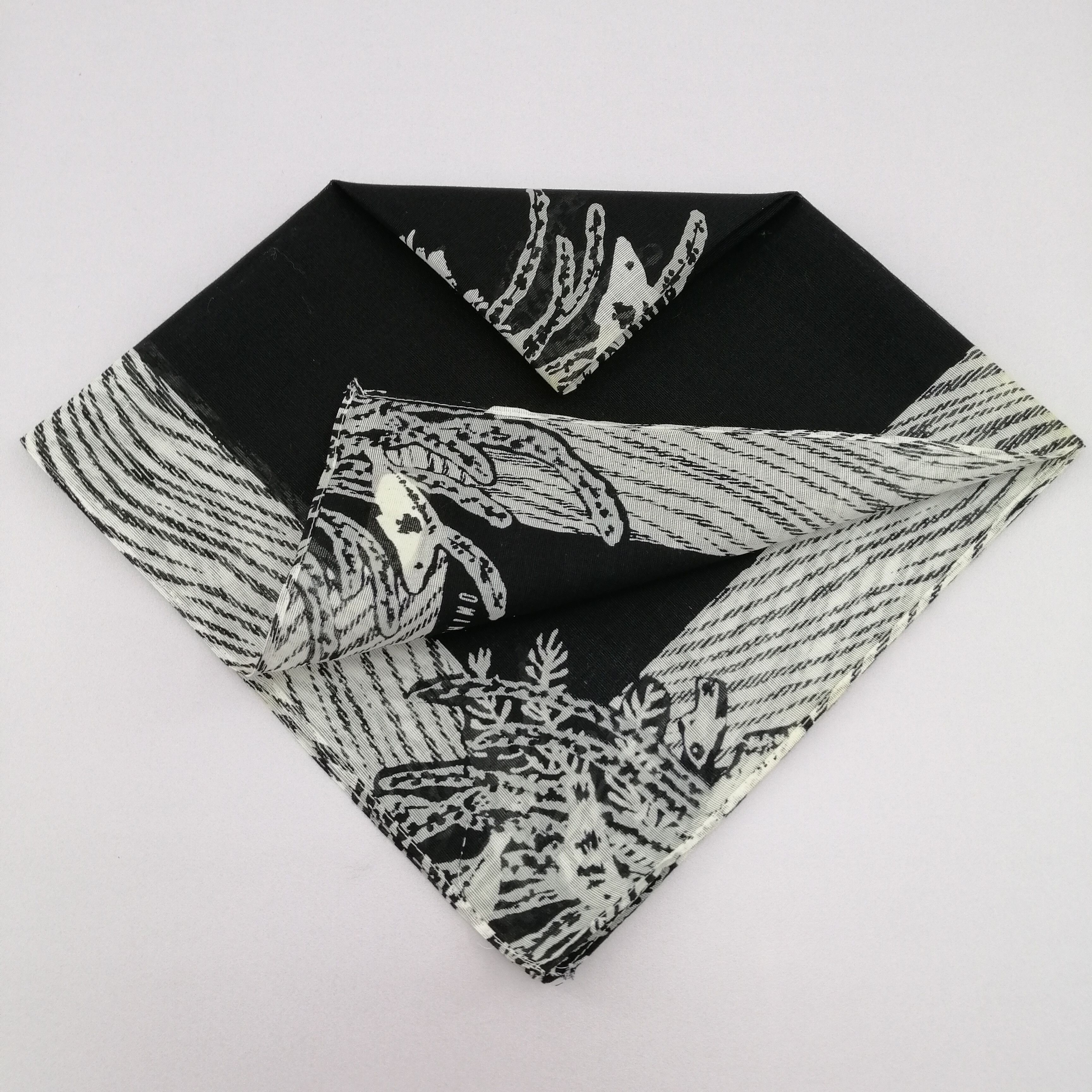 Hiroko Koshino Homme Hiroko Koshino Handkerchief/Neckerchief/Bandana-KD3105 Size ONE SIZE - 7 Thumbnail