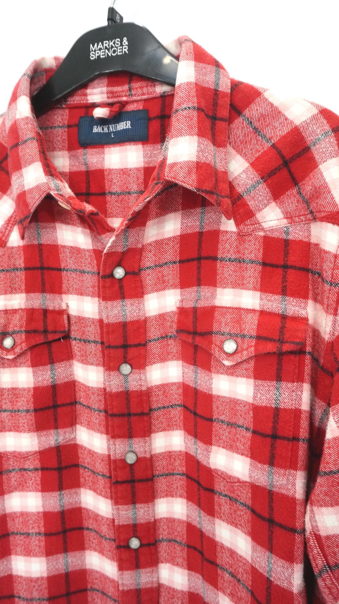 Flannel Vintage Japan BACK NUMBER Plaid Flannel Size US S / EU 44-46 / 1 - 4 Thumbnail