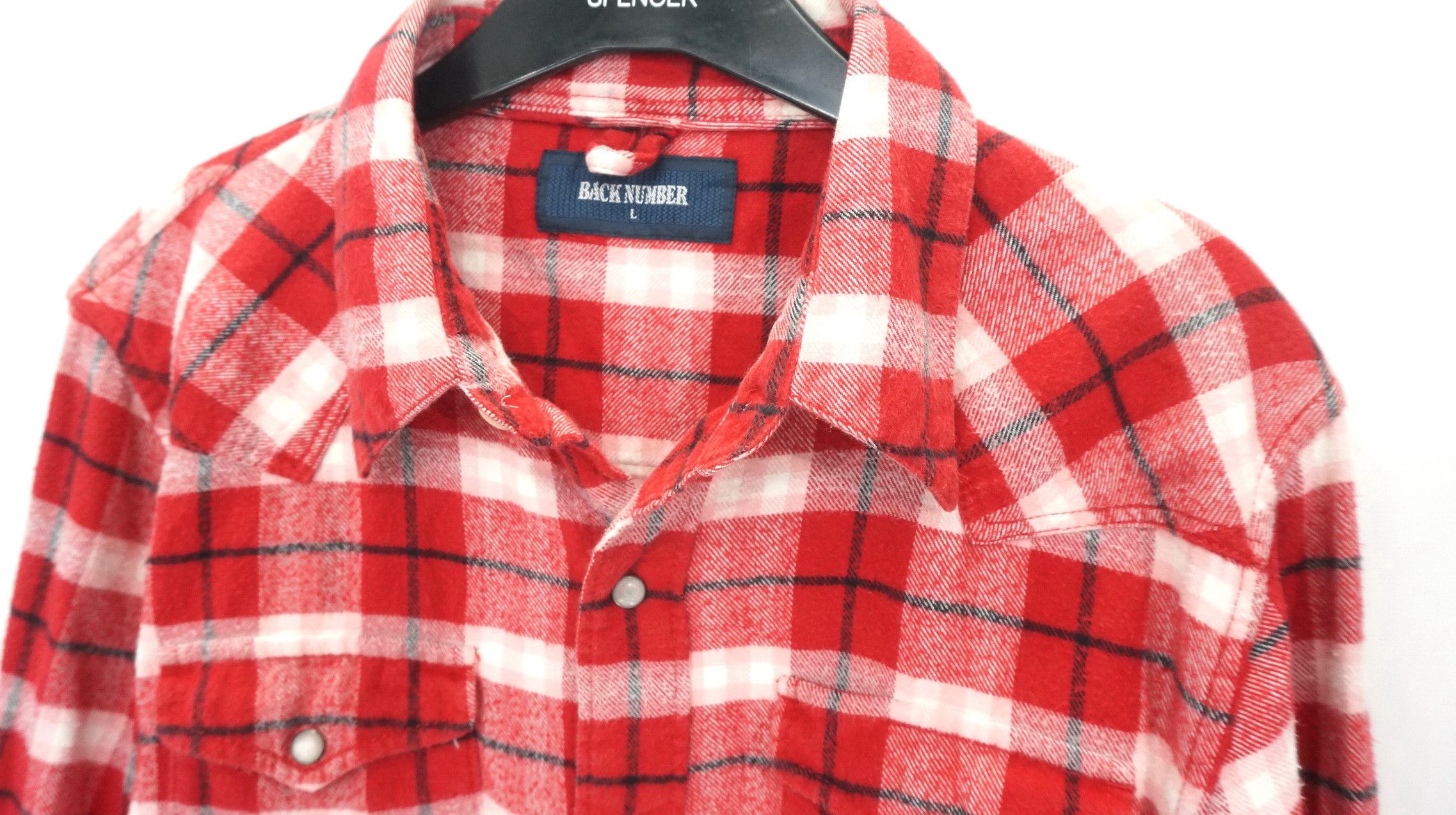 Flannel Vintage Japan BACK NUMBER Plaid Flannel Size US S / EU 44-46 / 1 - 3 Thumbnail