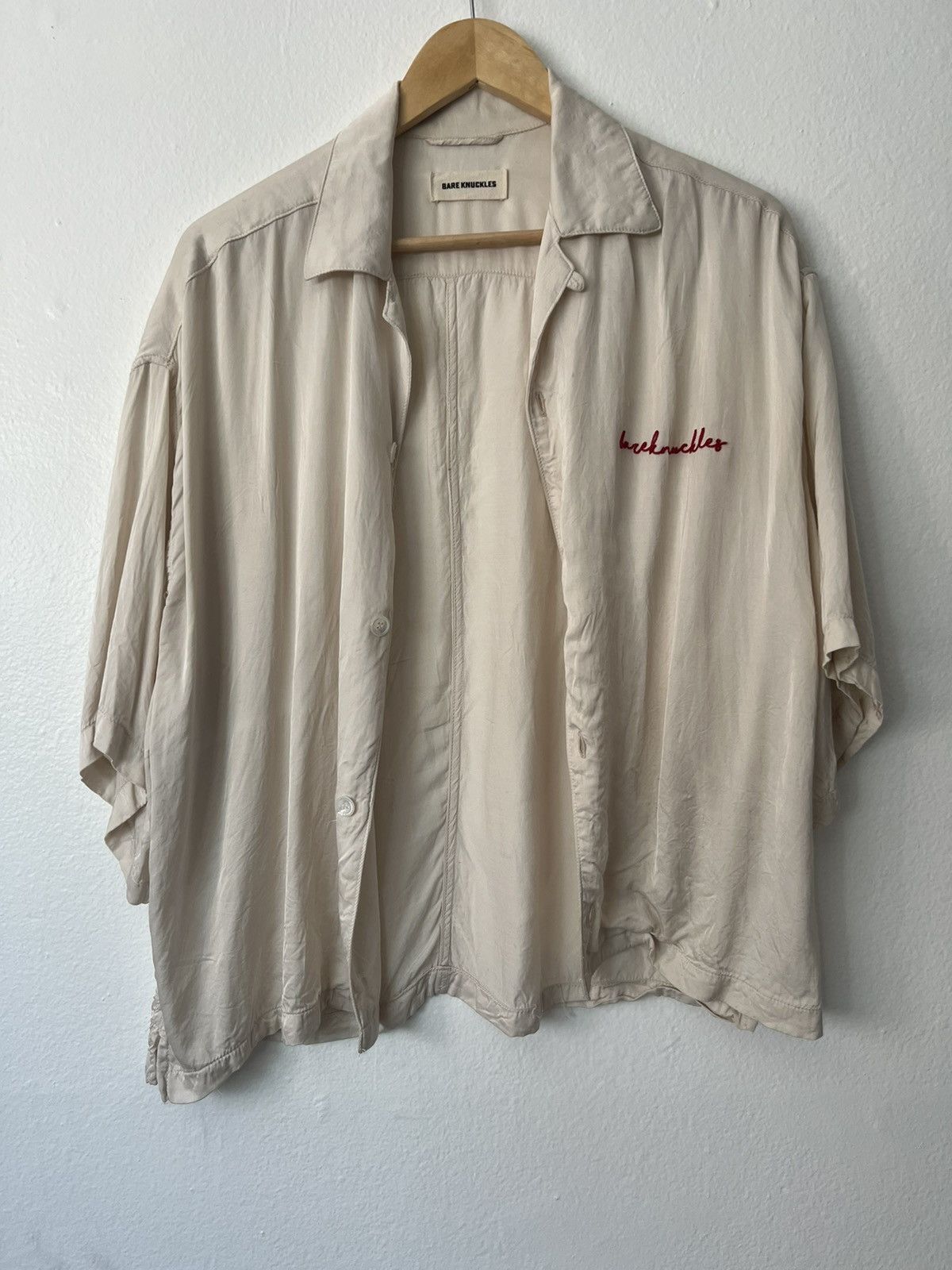 Bare Knuckles Bare Knuckles Cream Bowling Shirt Size US S / EU 44-46 / 1 - 1 Thumbnail