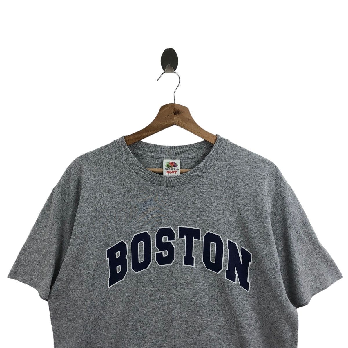 Pick!! Vtg BOSTON Fruit Of The Loom Big Logo Tshirt Pullover