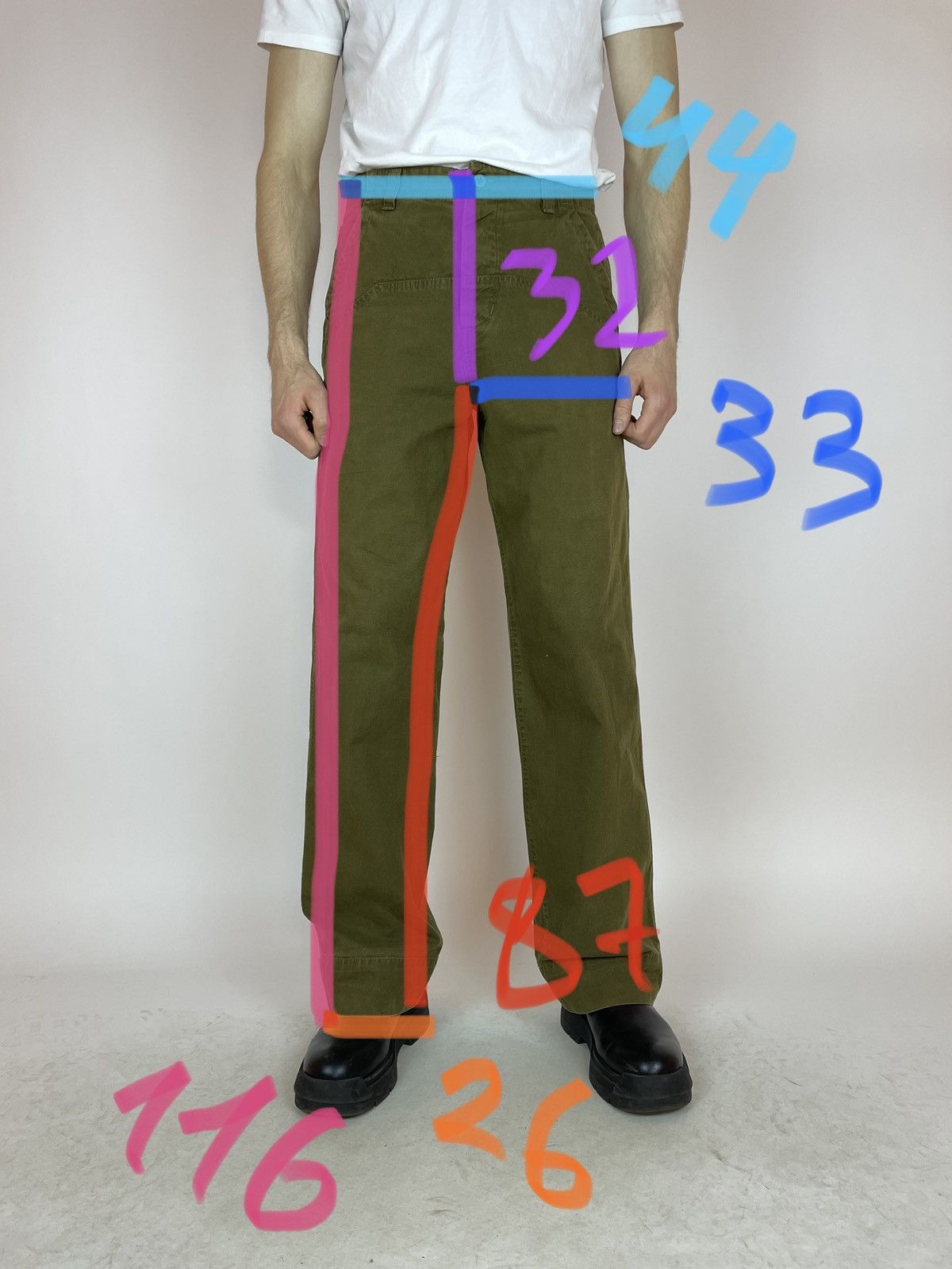 Dockers DOCKERS Khakis Vintage Green Wide legs pants size W34 L36 Size US 34 / EU 50 - 25 Thumbnail