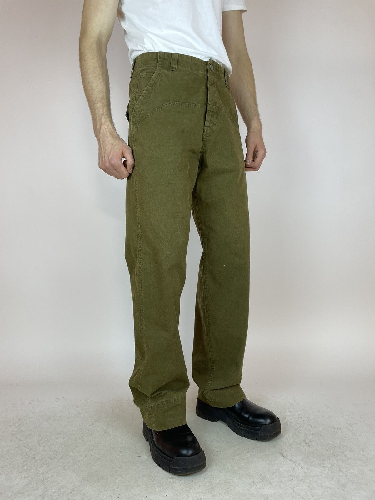 Dockers DOCKERS Khakis Vintage Green Wide legs pants size W34 L36 Size US 34 / EU 50 - 5 Thumbnail