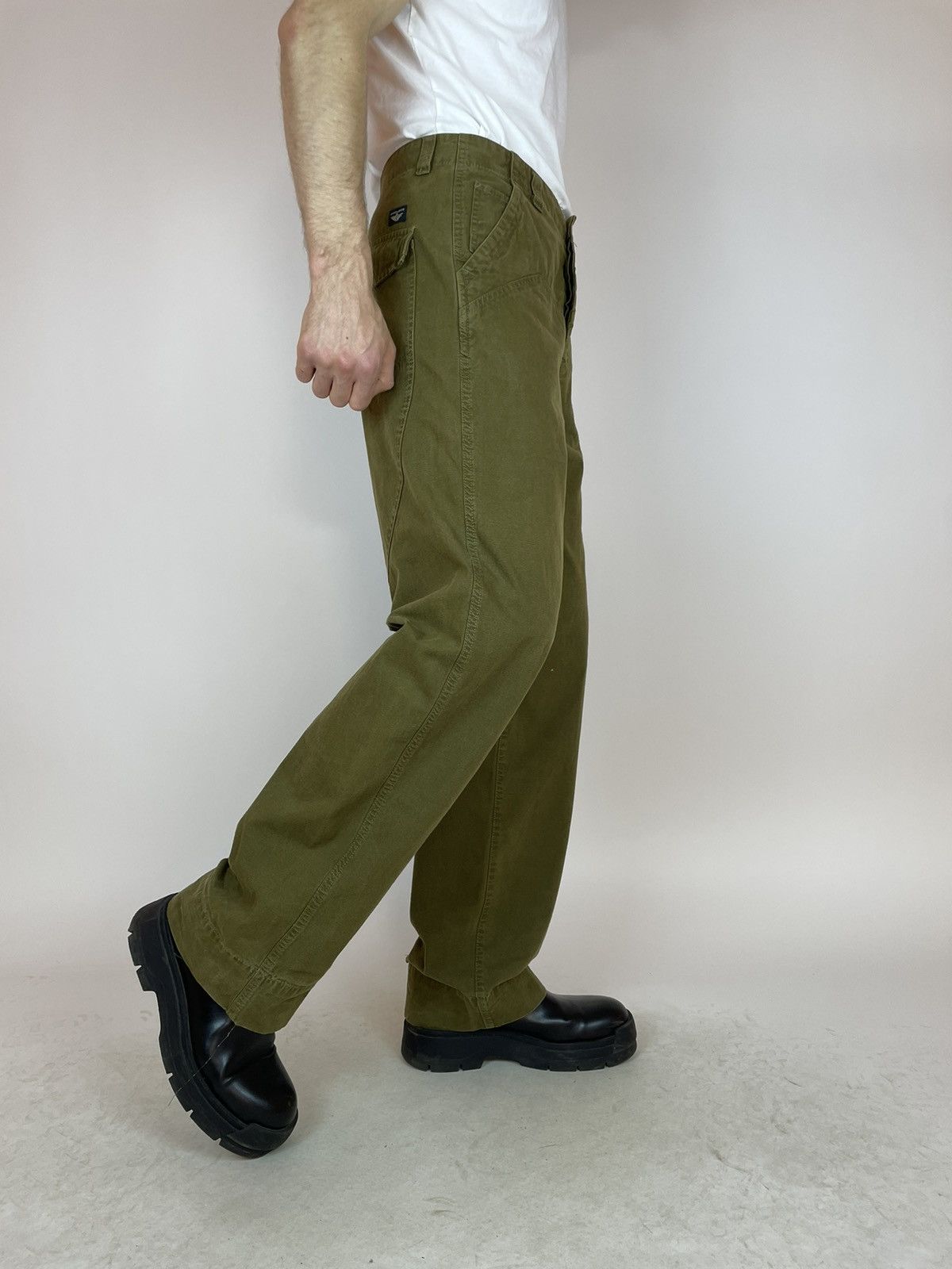 Dockers DOCKERS Khakis Vintage Green Wide legs pants size W34 L36 Size US 34 / EU 50 - 6 Thumbnail