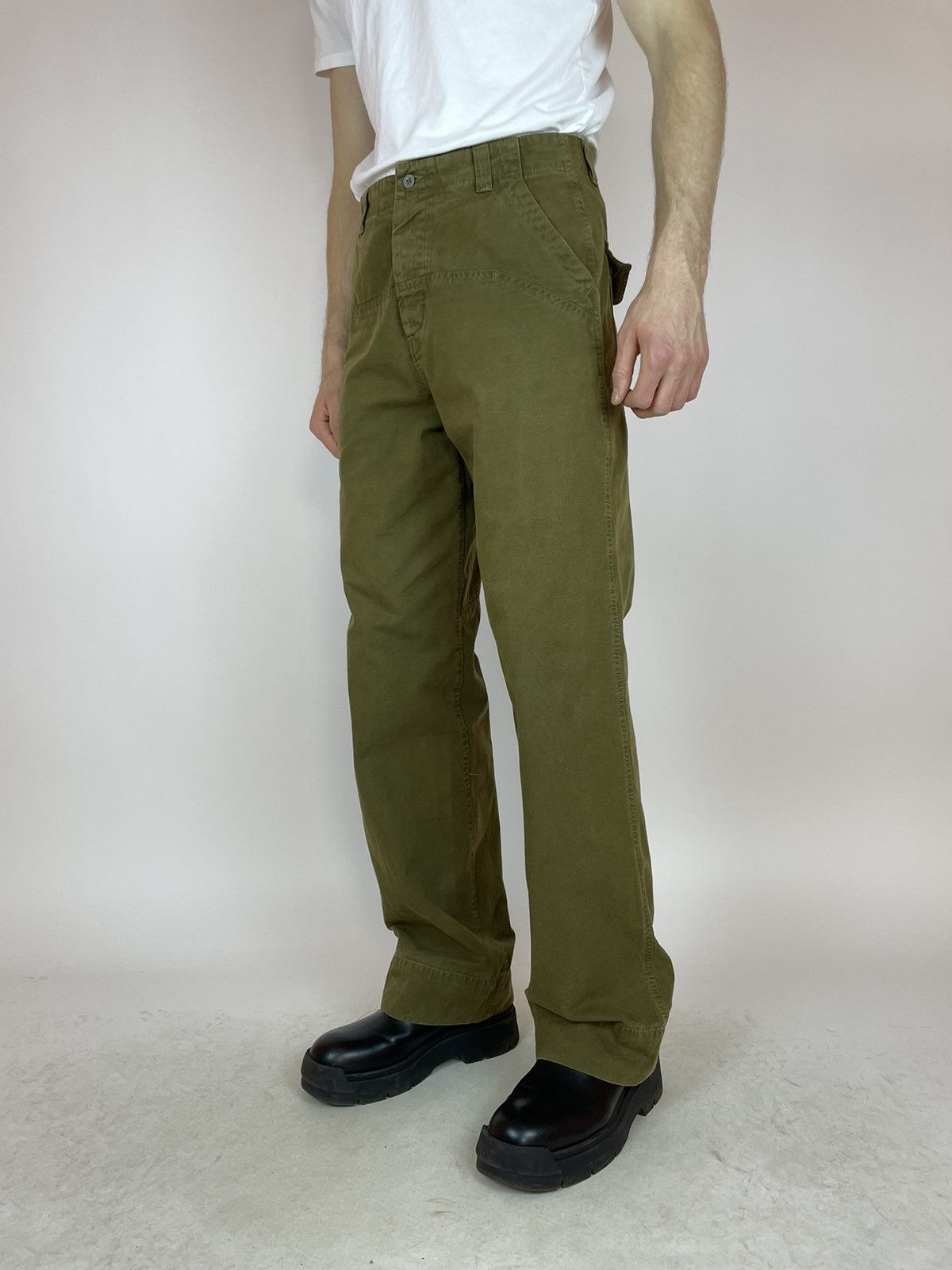 Dockers DOCKERS Khakis Vintage Green Wide legs pants size W34 L36 Size US 34 / EU 50 - 4 Thumbnail