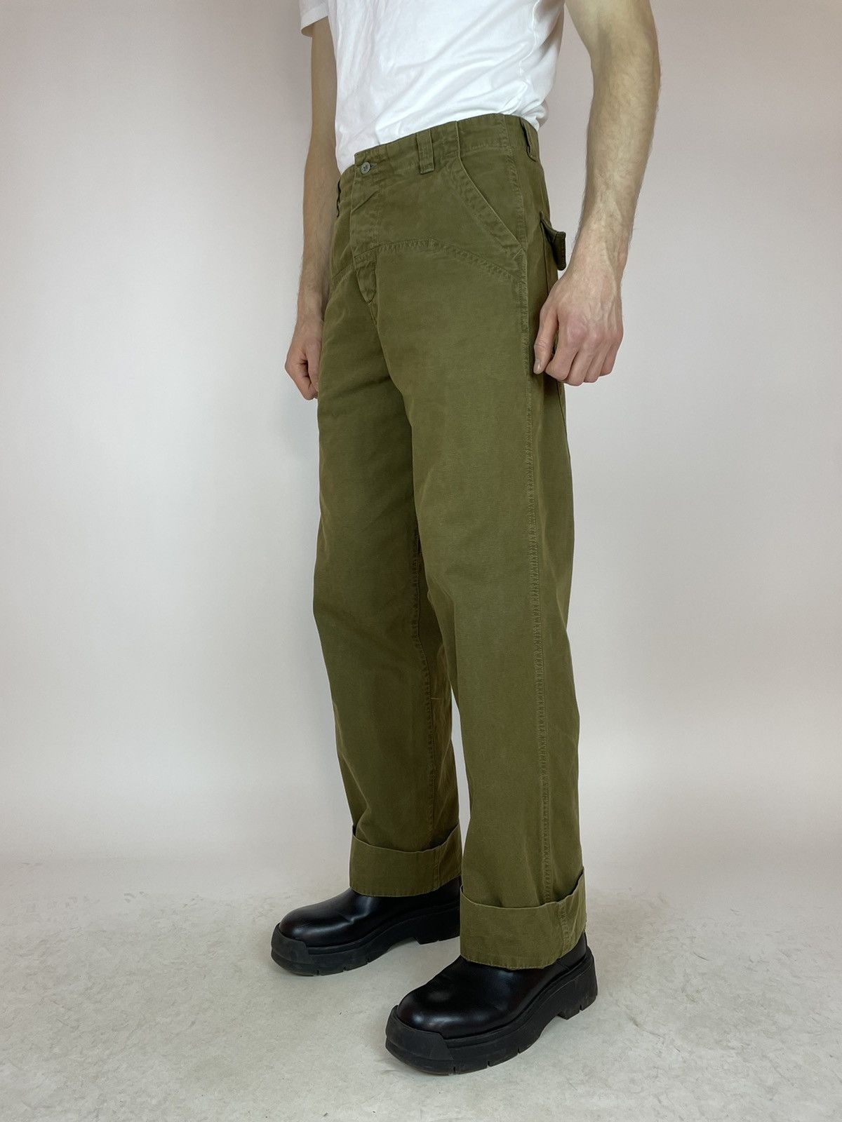 Dockers DOCKERS Khakis Vintage Green Wide legs pants size W34 L36 Size US 34 / EU 50 - 11 Thumbnail