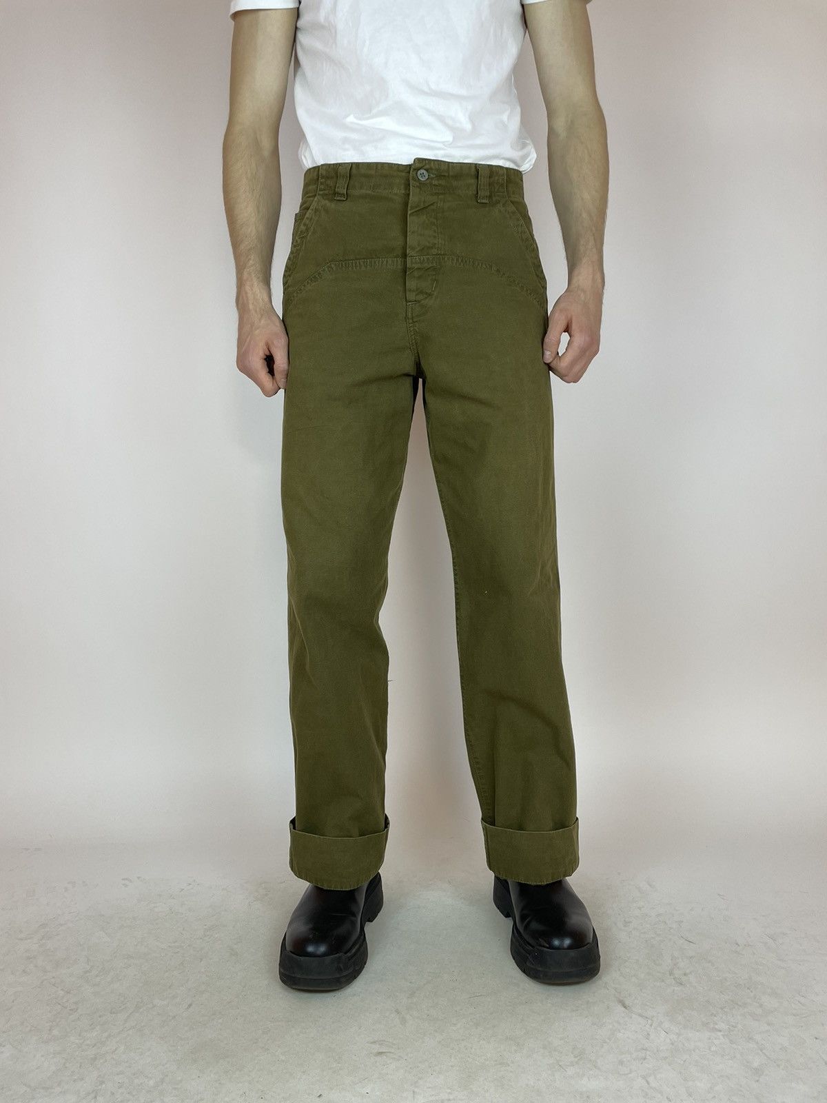 Dockers DOCKERS Khakis Vintage Green Wide legs pants size W34 L36 Size US 34 / EU 50 - 10 Thumbnail