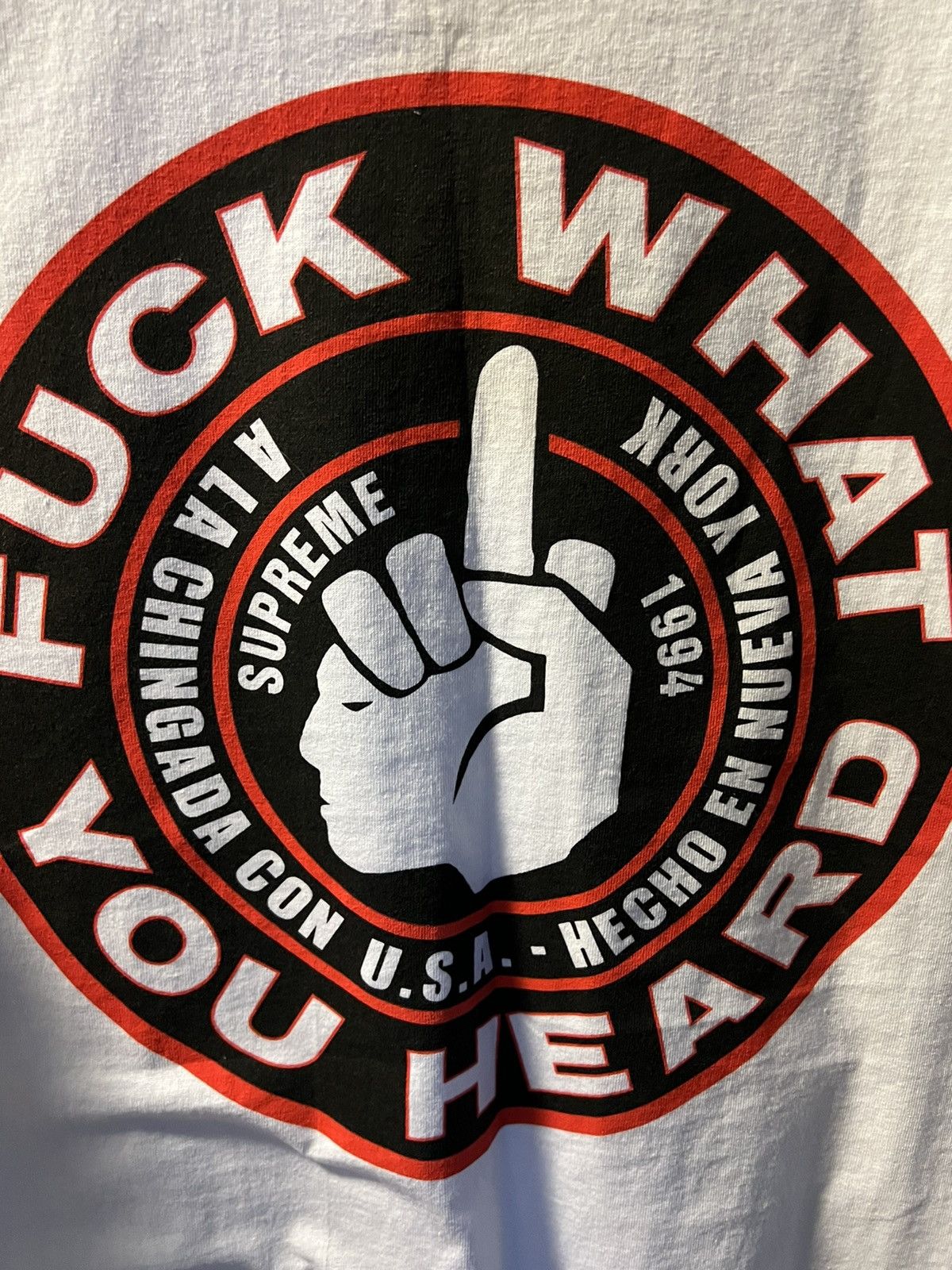 Supreme Supreme Fuck What You Heard Tee Size US L / EU 52-54 / 3 - 6 Thumbnail