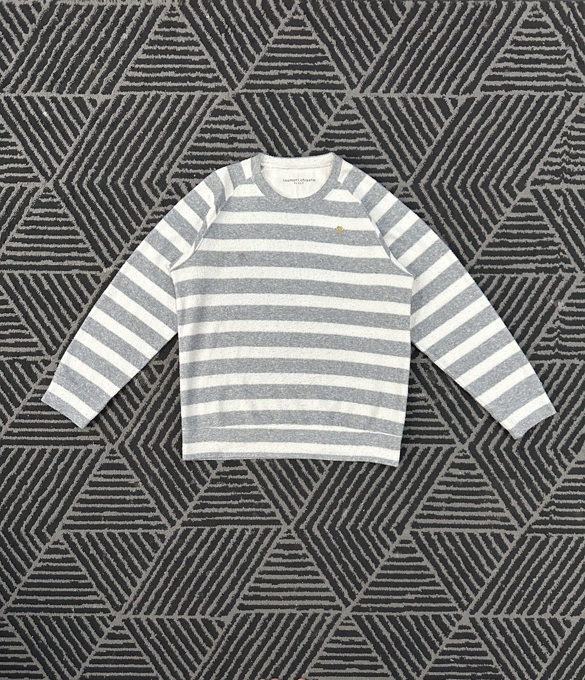 Image of Issey Miyake x Tsumori Chisato Vintage Tsumori Chisato Sleep Striped Sweatshirt, Men's (Size Small)