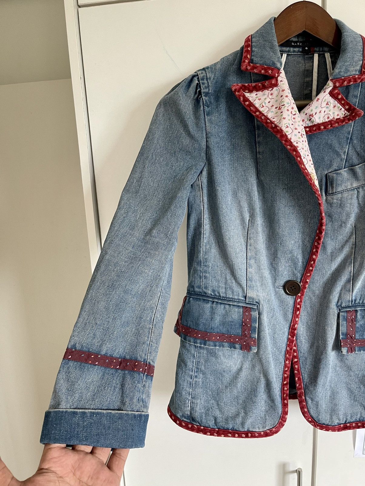 Marc Jacobs × Marc by Marc Jacobs × Vintage VINTAGE RARE MARC JACOBS DENIM FLORAL LINING JACKET/BLAZER Size M / US 6-8 / IT 42-44 - 8 Thumbnail